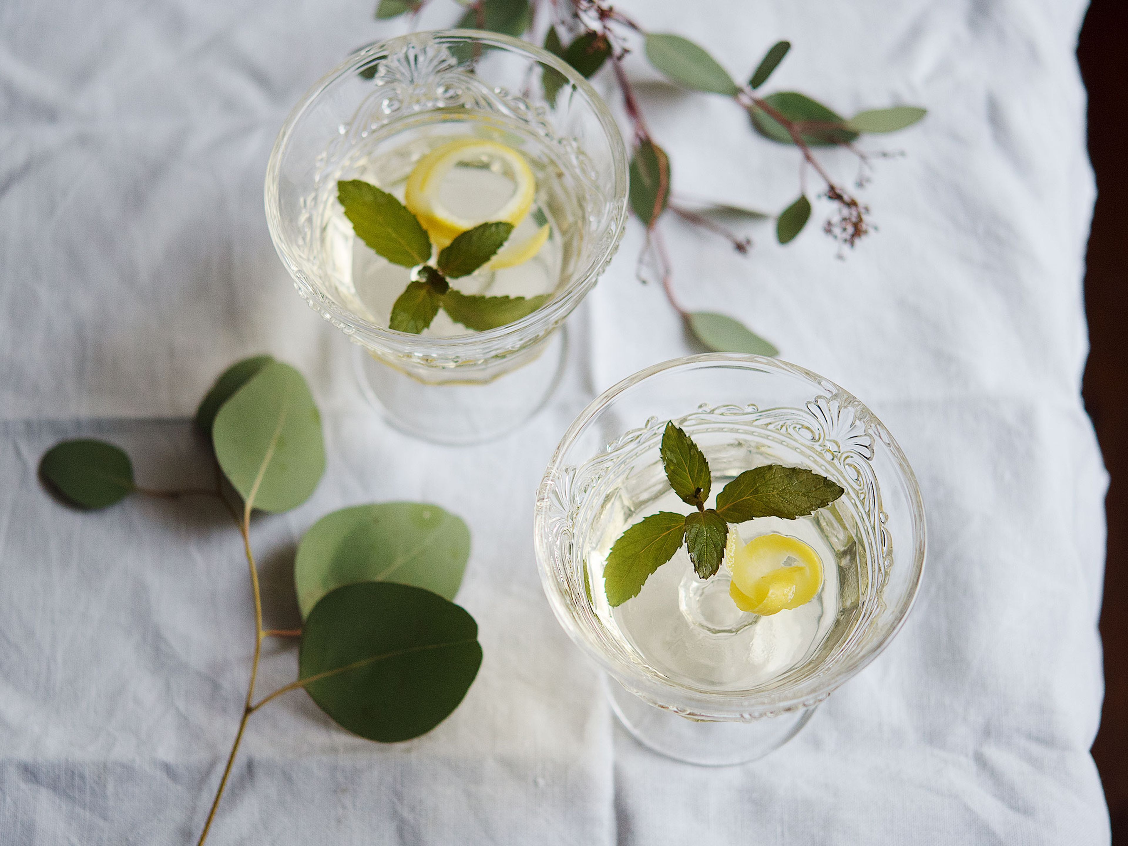 Elderflower-Champagne jello cocktail
