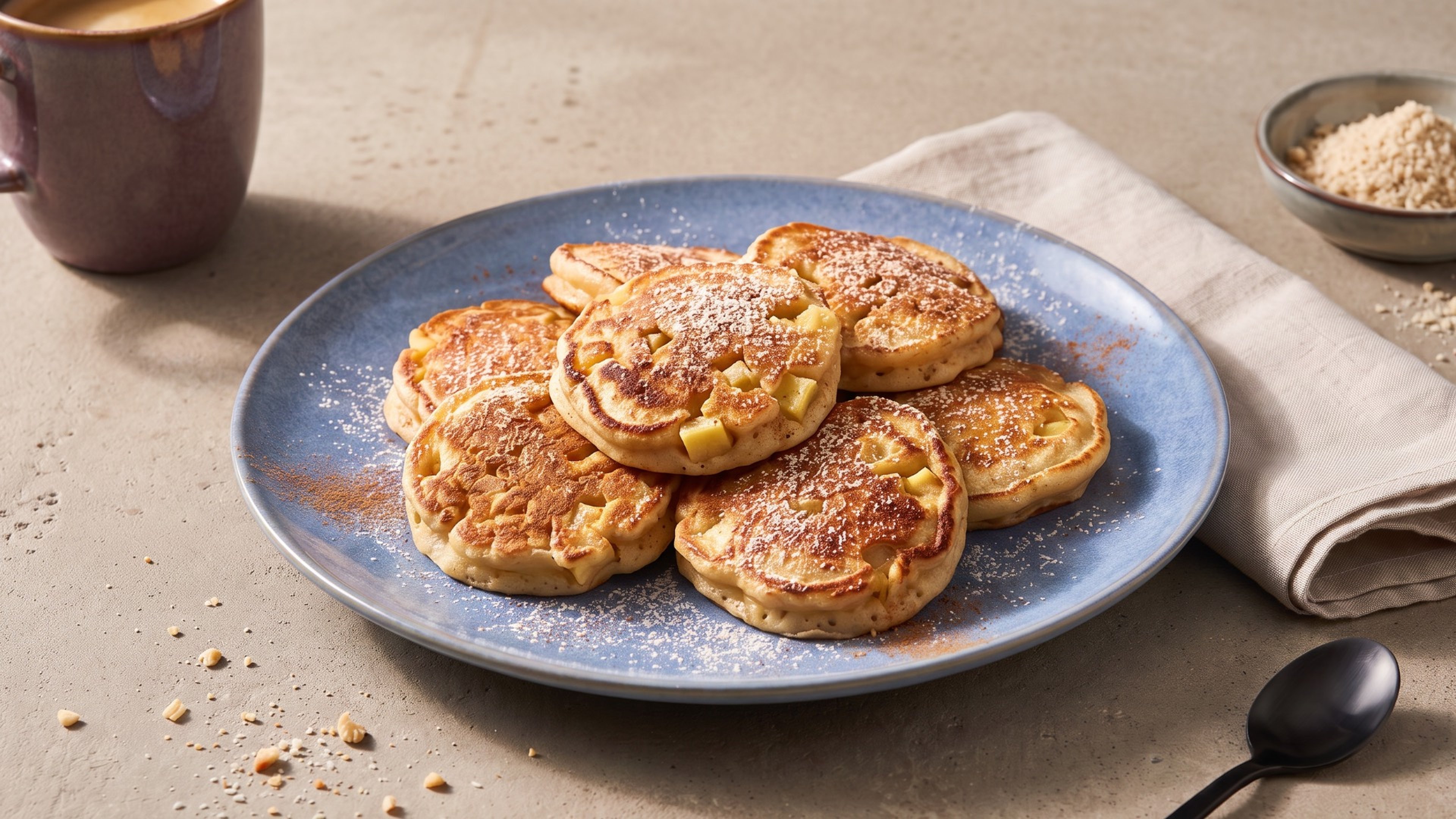 Mini-Apfelpfannkuchen vom Blech: entspanntes Frühstück aus dem Ofen