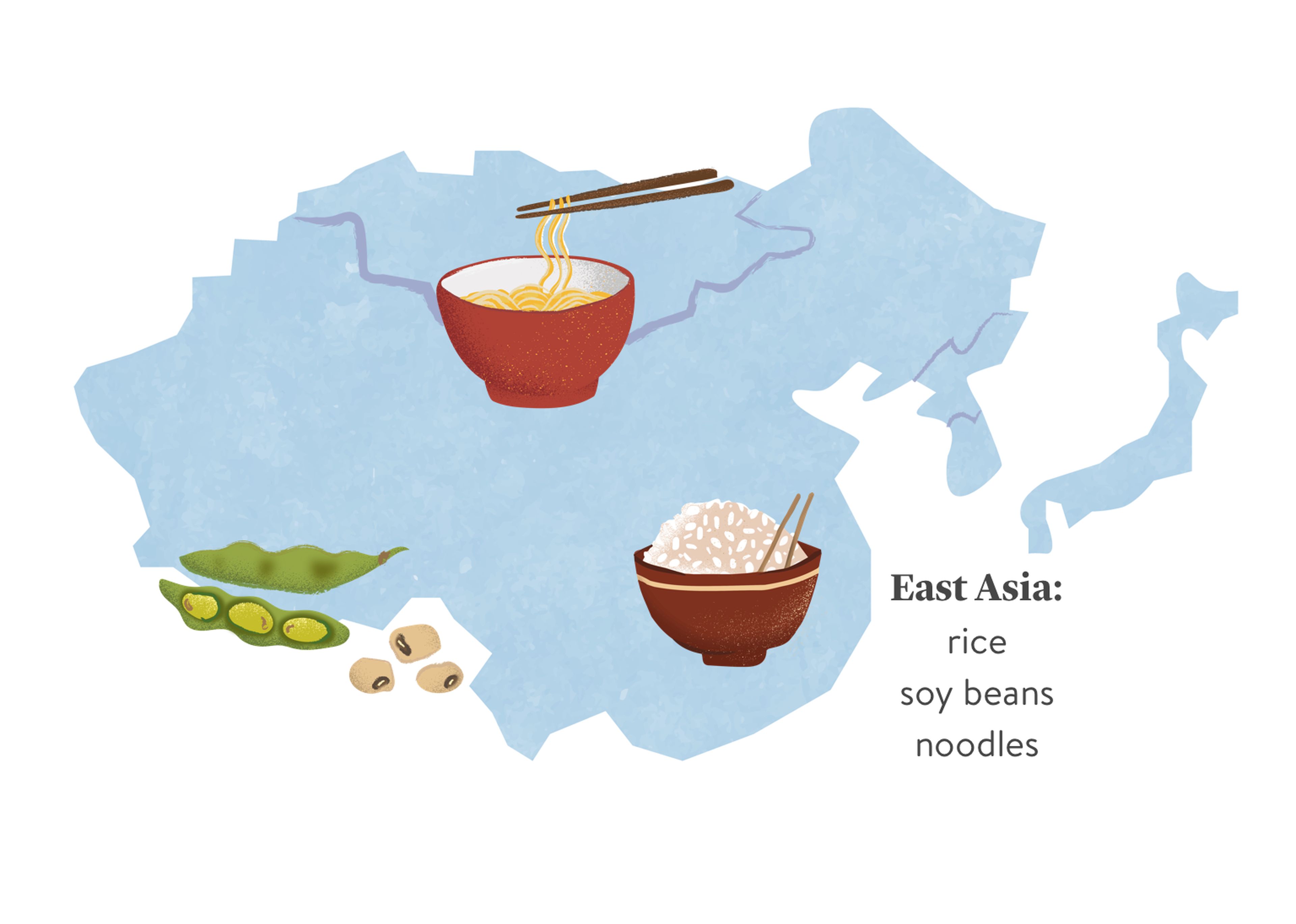 An Edible Map of Asian Cuisines, Stories