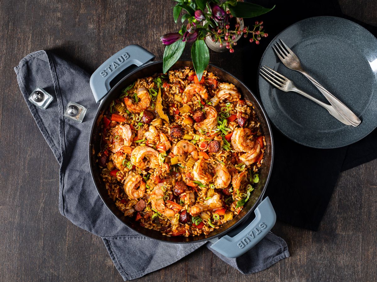 Jambalaya with shrimps and smoked sausage | Recipe | Kitchen Stories