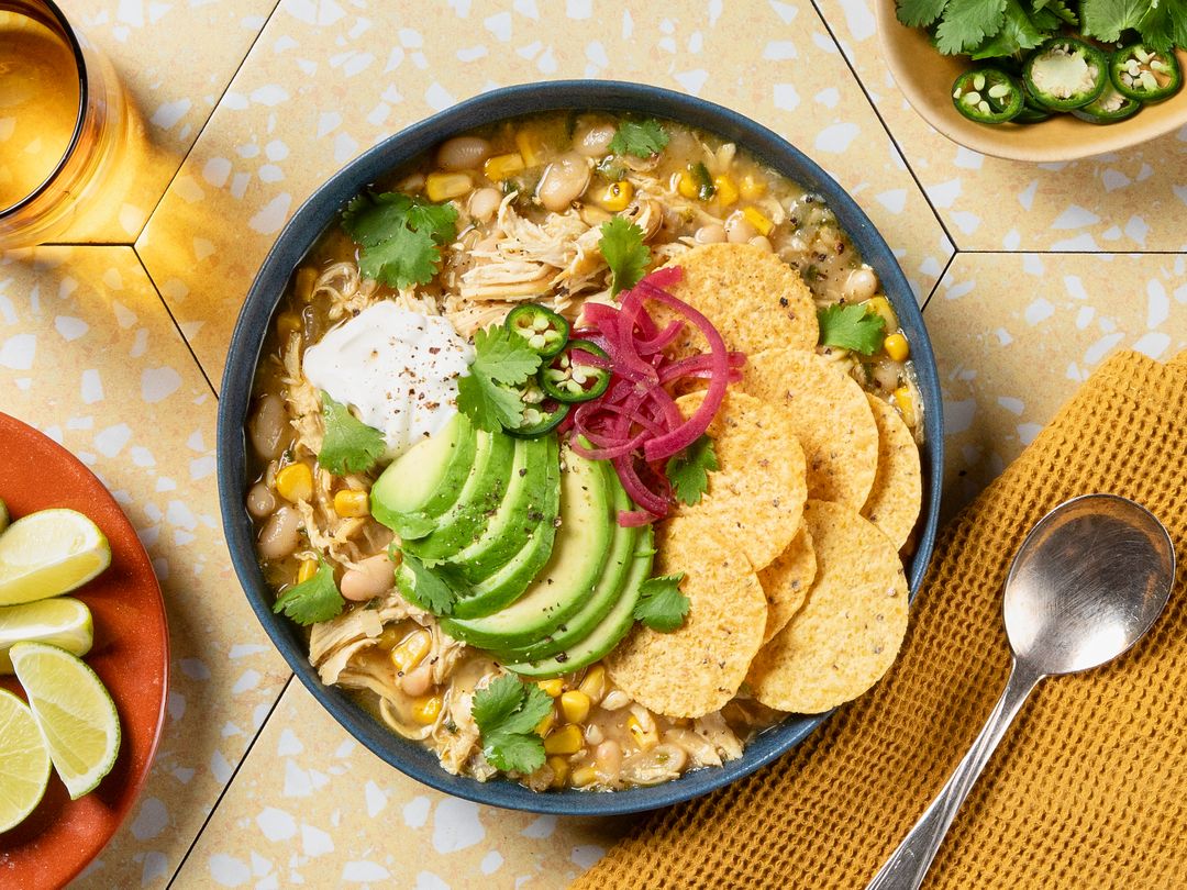 Creamy white chili with chicken