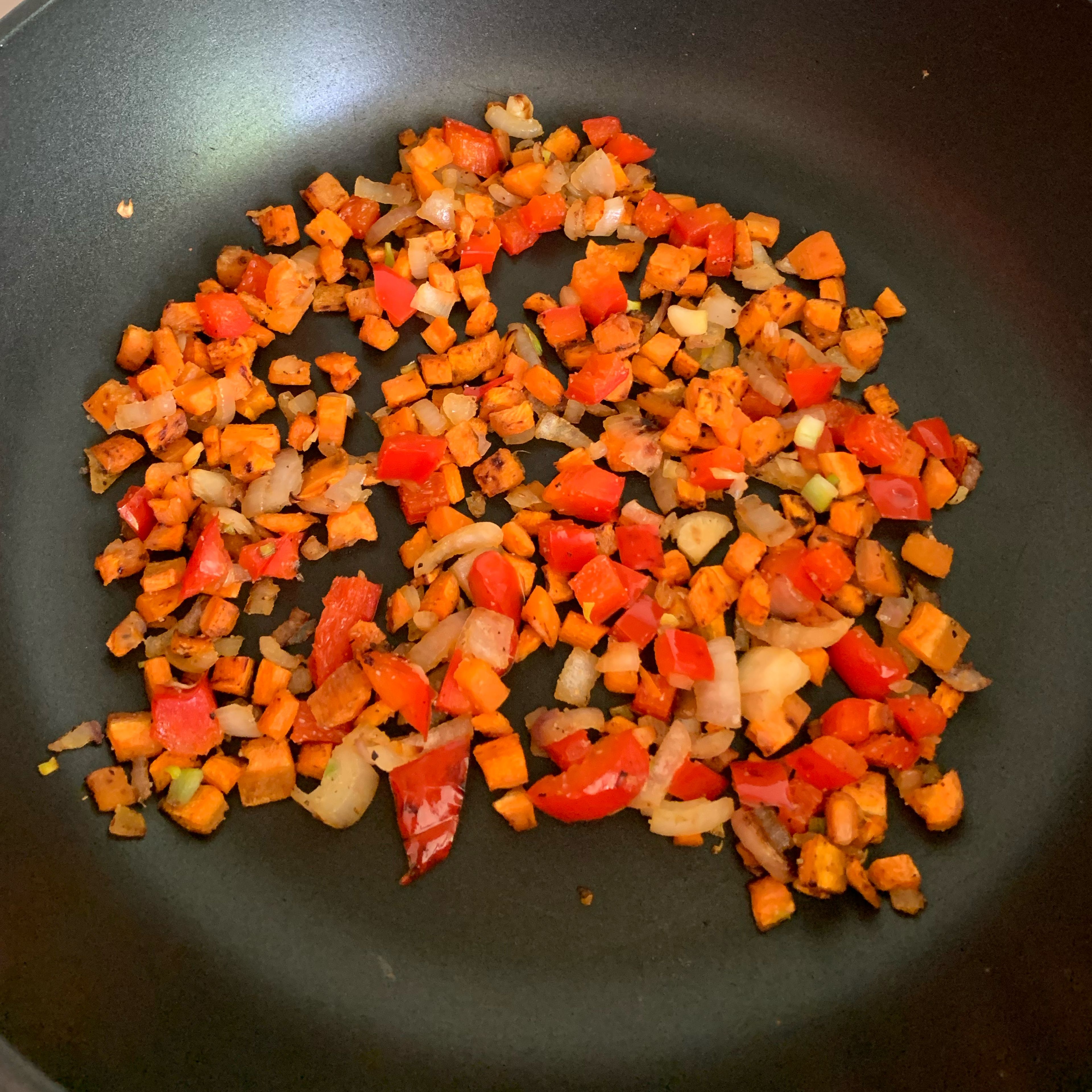 Fry all vegetable on olive oil or coconut butter.
