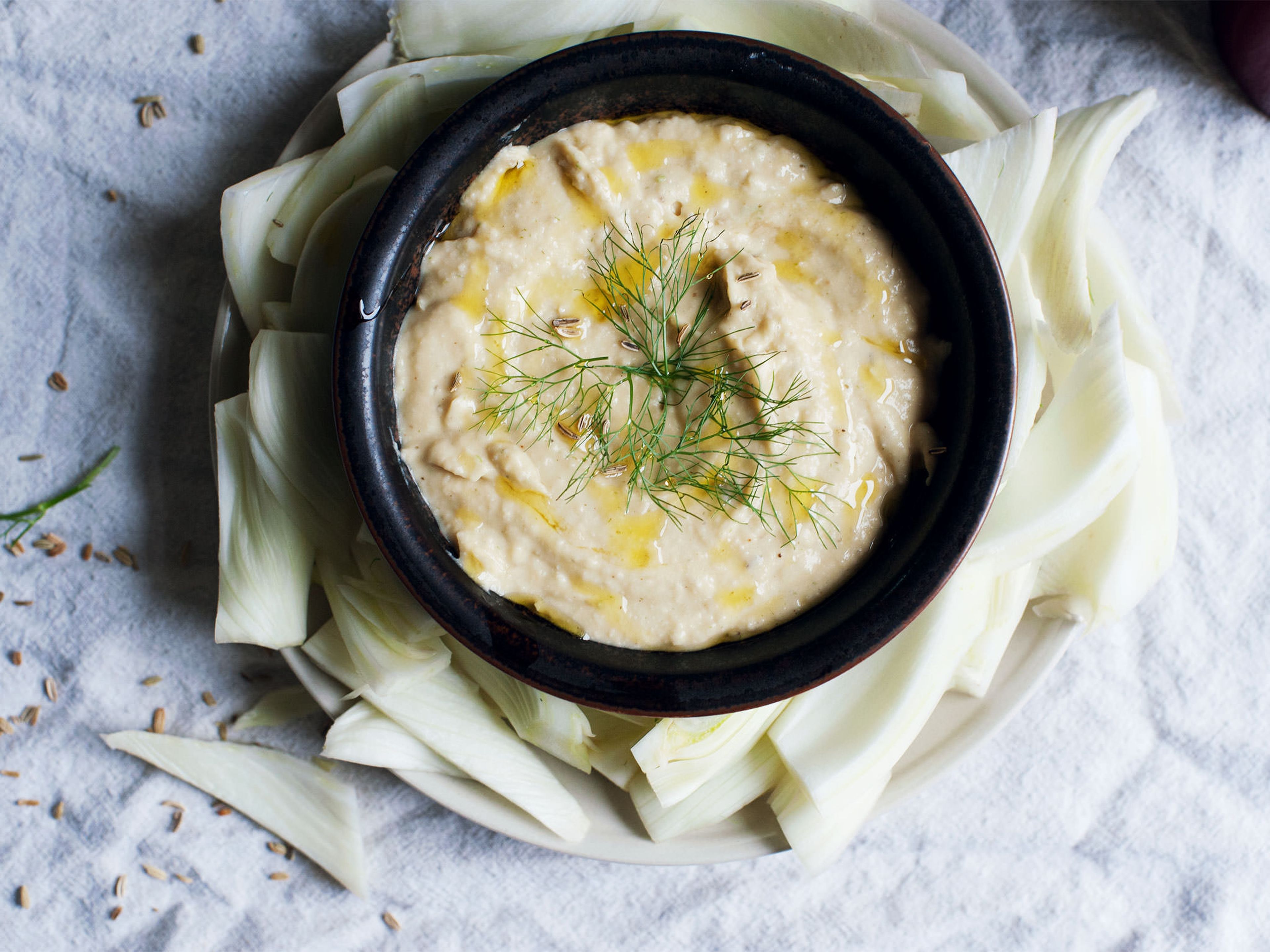 Weiße Bohnen und Fenchel Dip