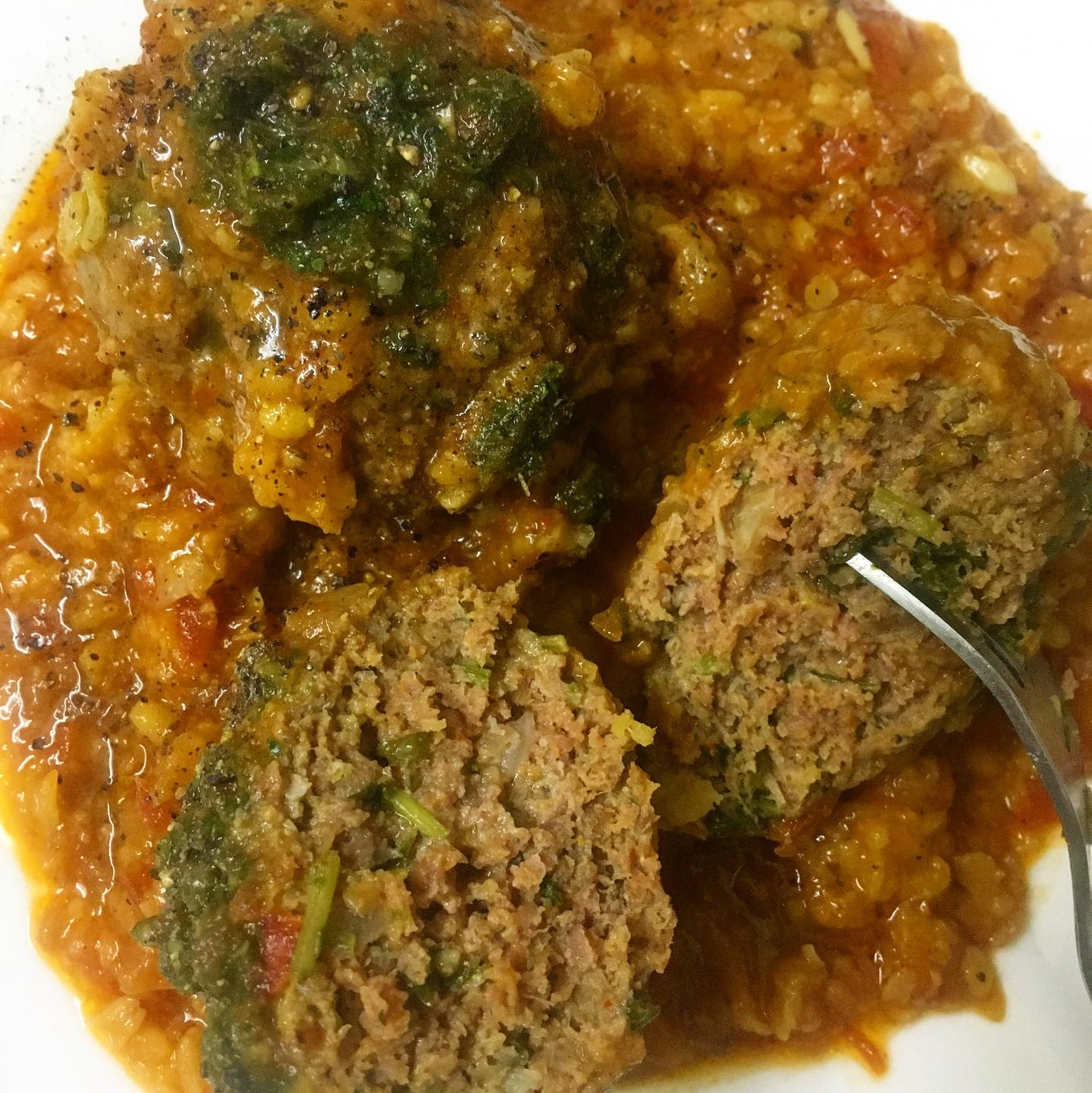 Delicious Meatballs with yellow lentils gravy