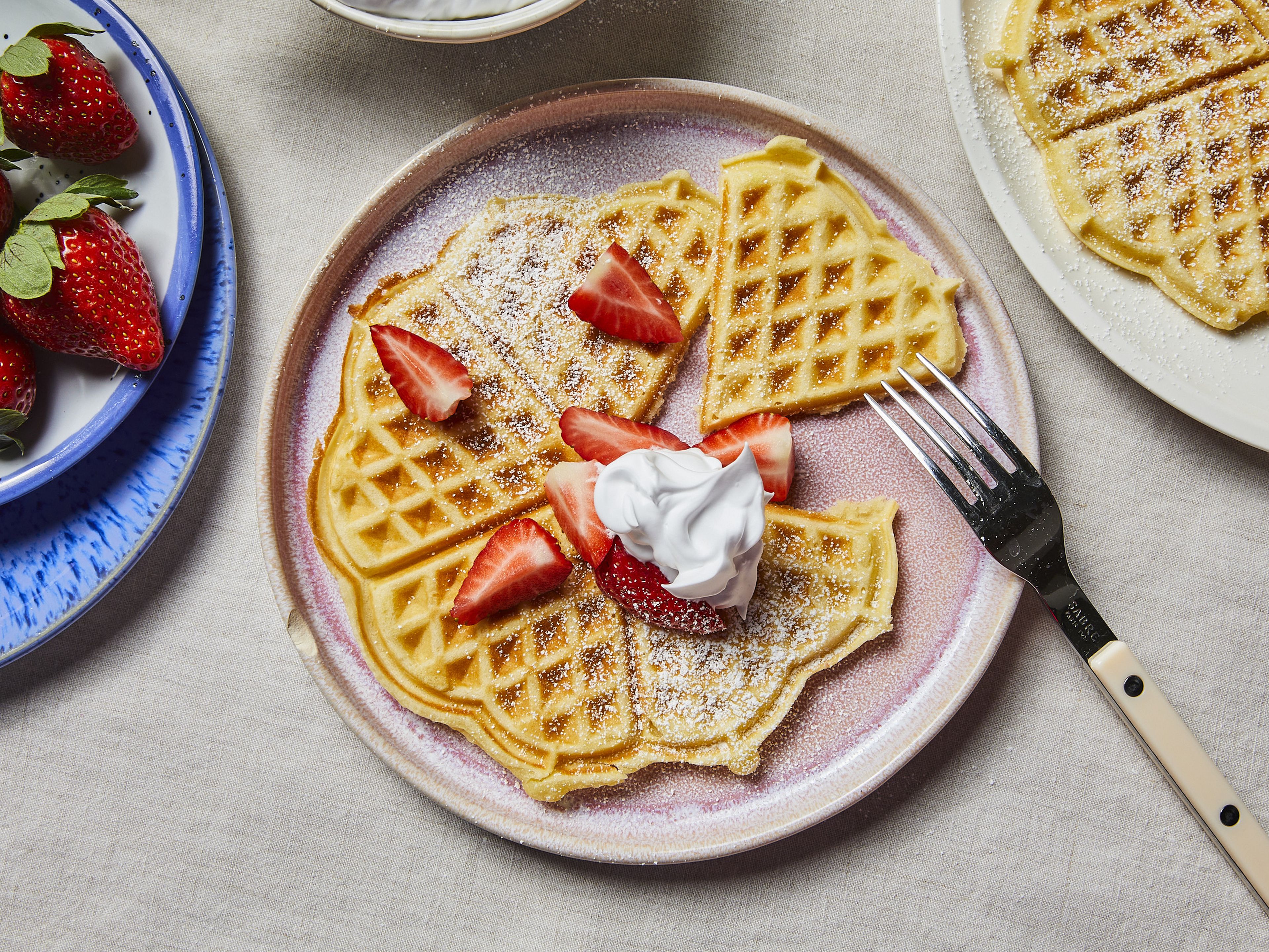 The lightest and crispiest homemade waffles