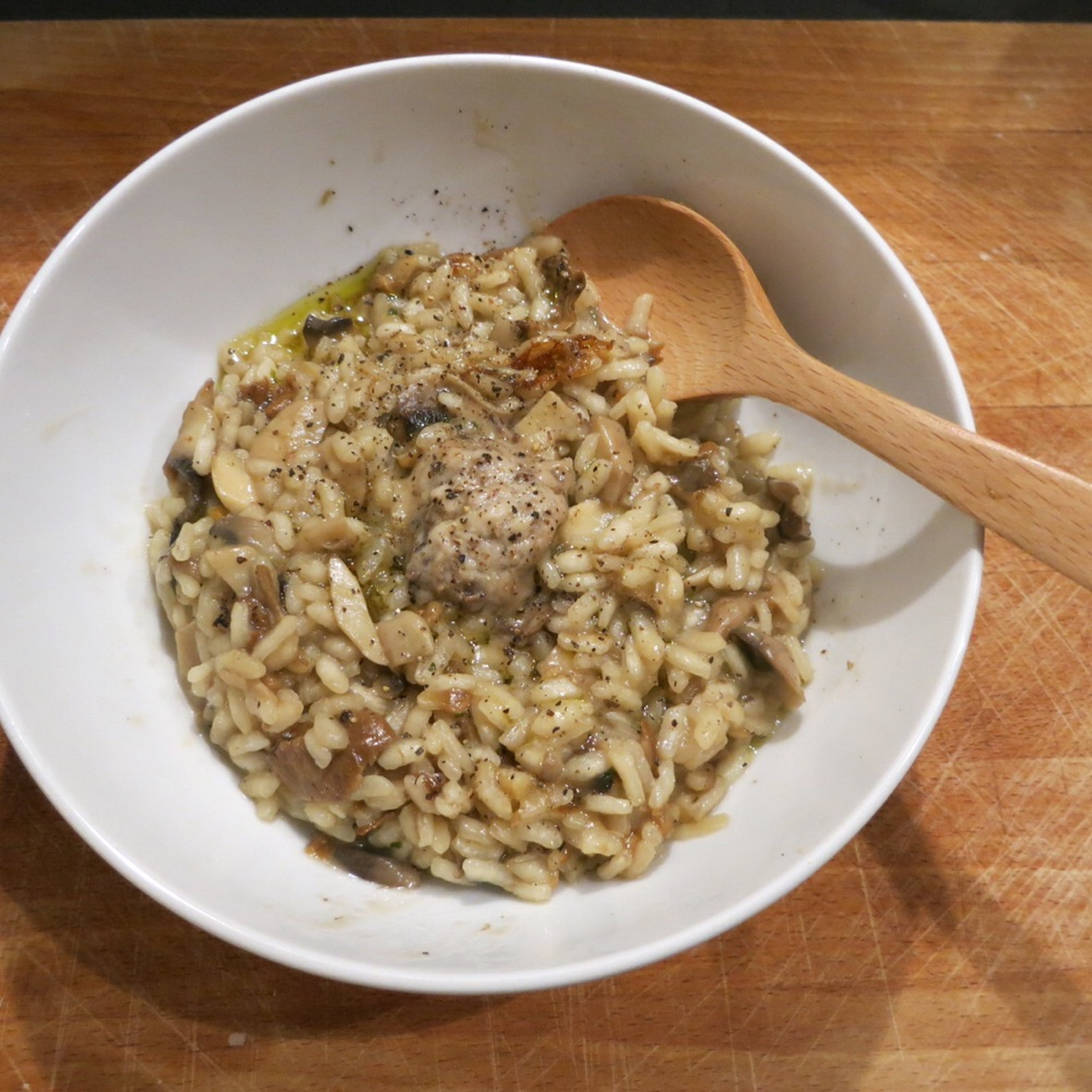 Italian porcini mushroom risotto