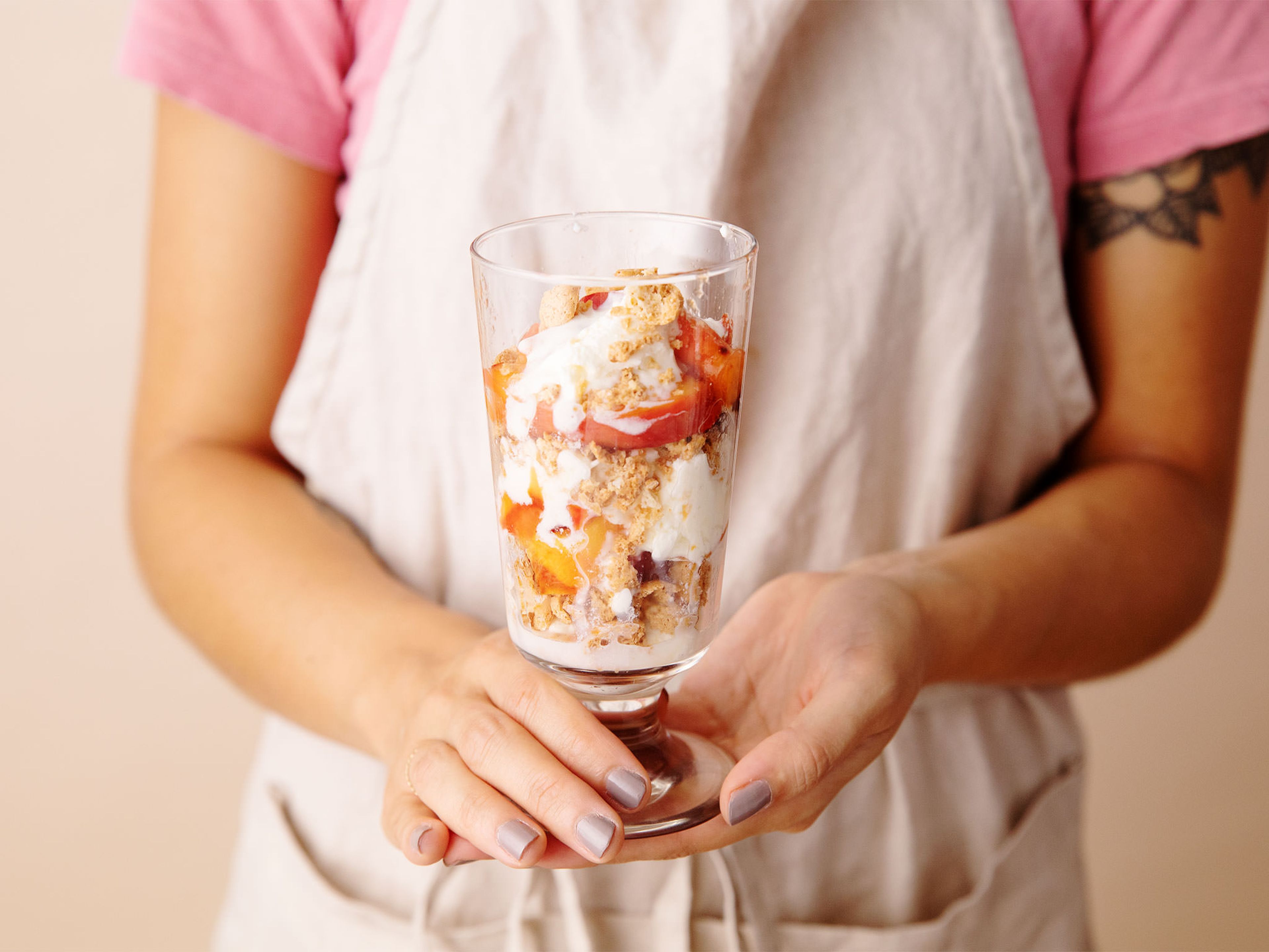 Nektarinen-Mascarpone-Trifle mit 3 Zutaten