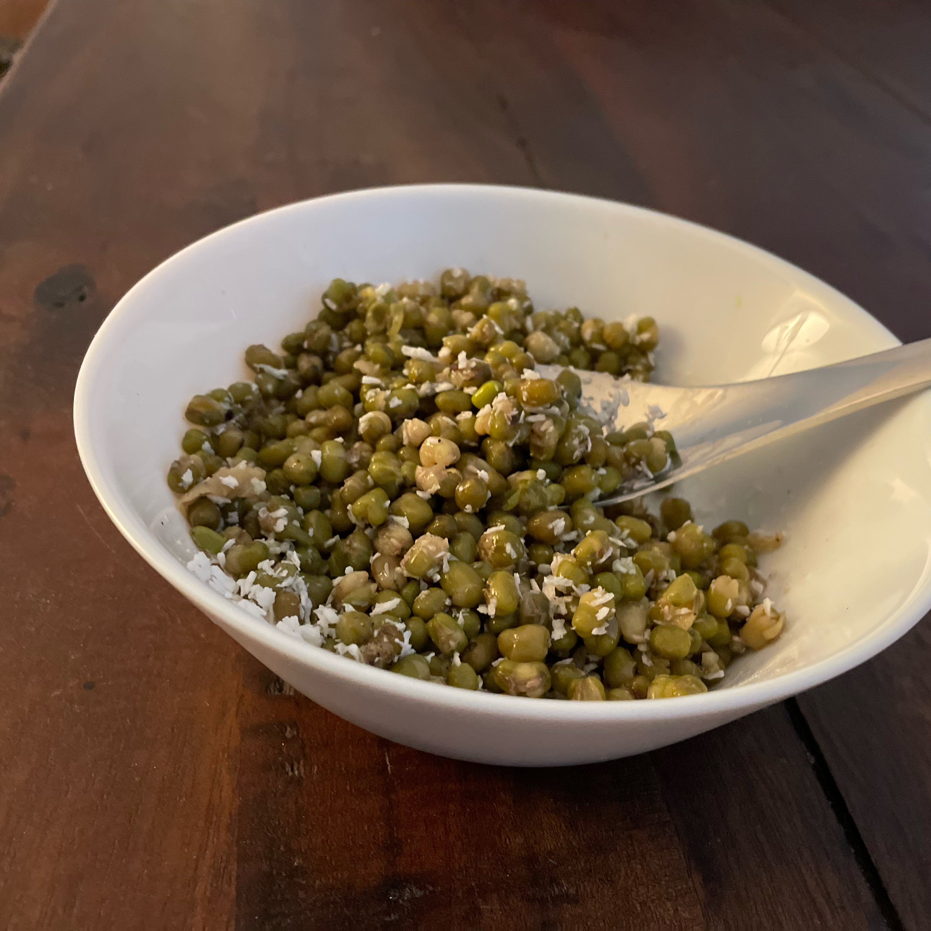 Healthy breakfast with mung beans