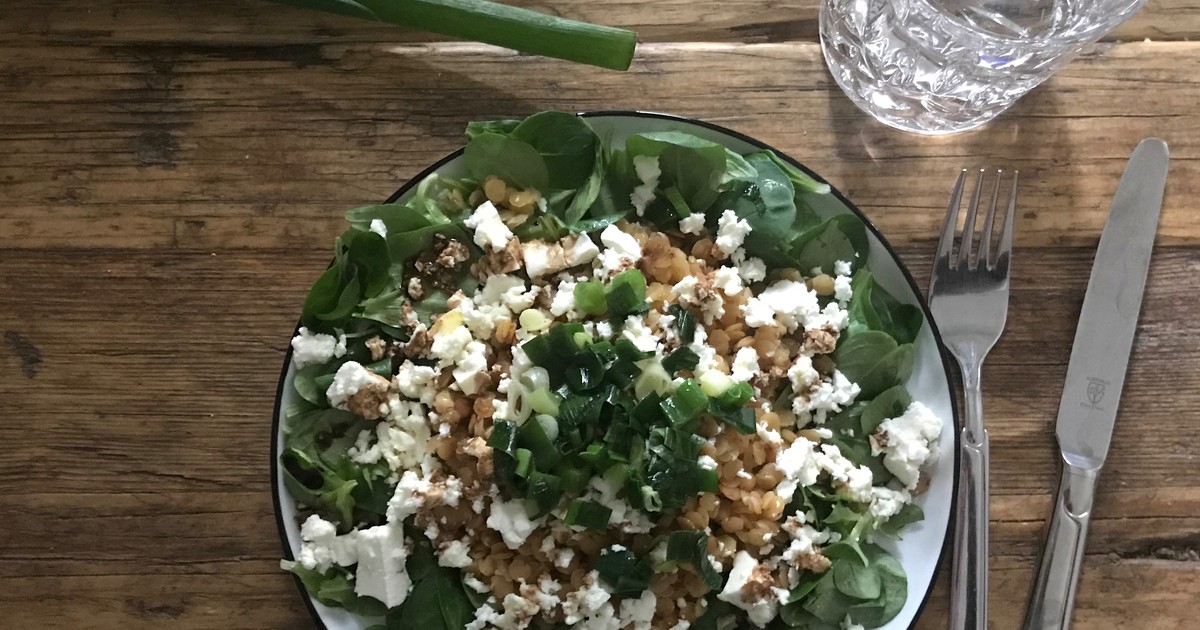 Warmer Linsensalat Mit Feta | Rezept | Kitchen Stories