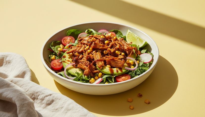 Dieser BBQ-Jackfruitsalat wird schnell zum Hauptgericht