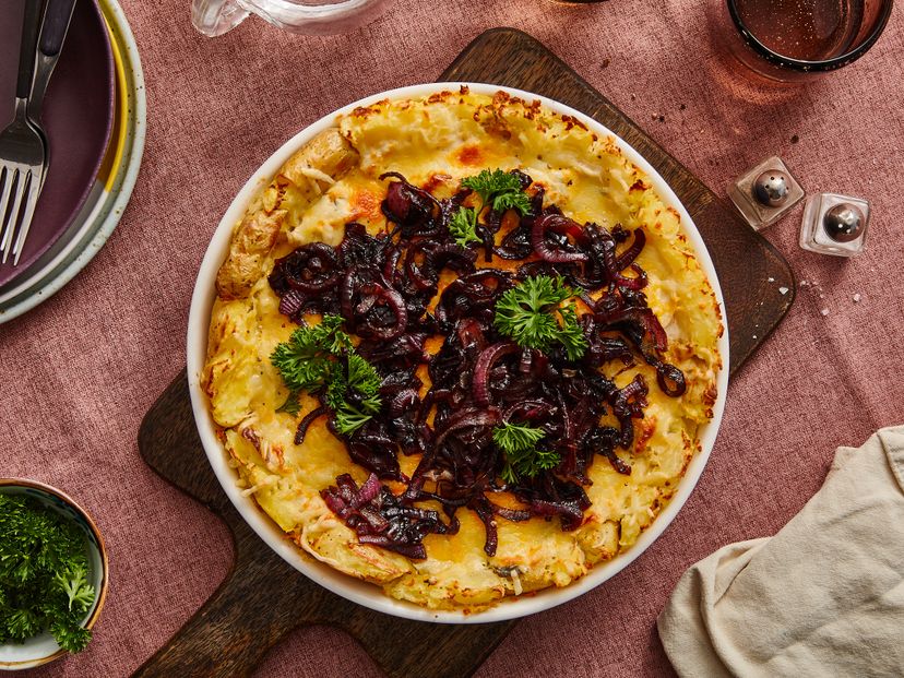 Smashed potato tarte