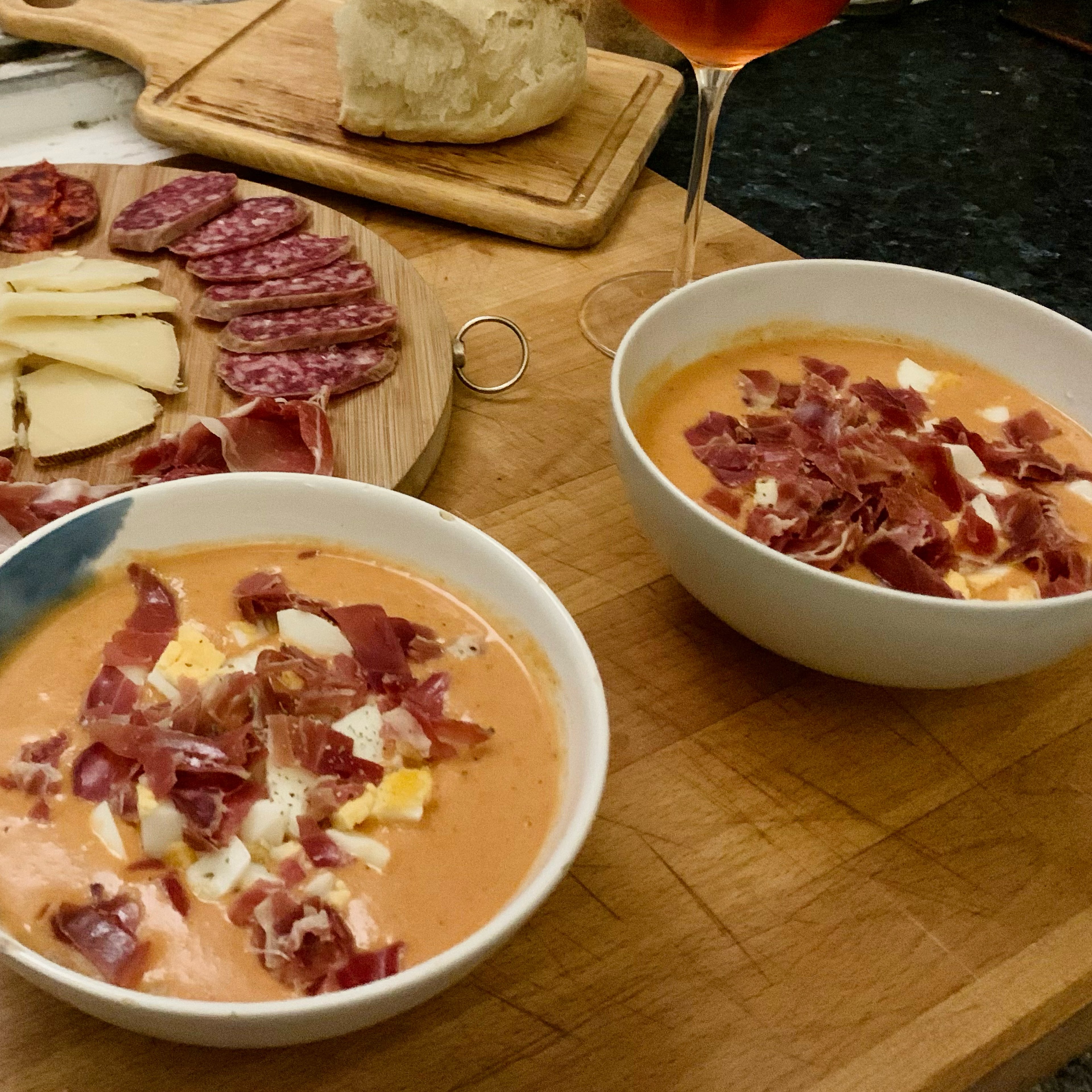 Großmutters spanische Salmorejo Suppe