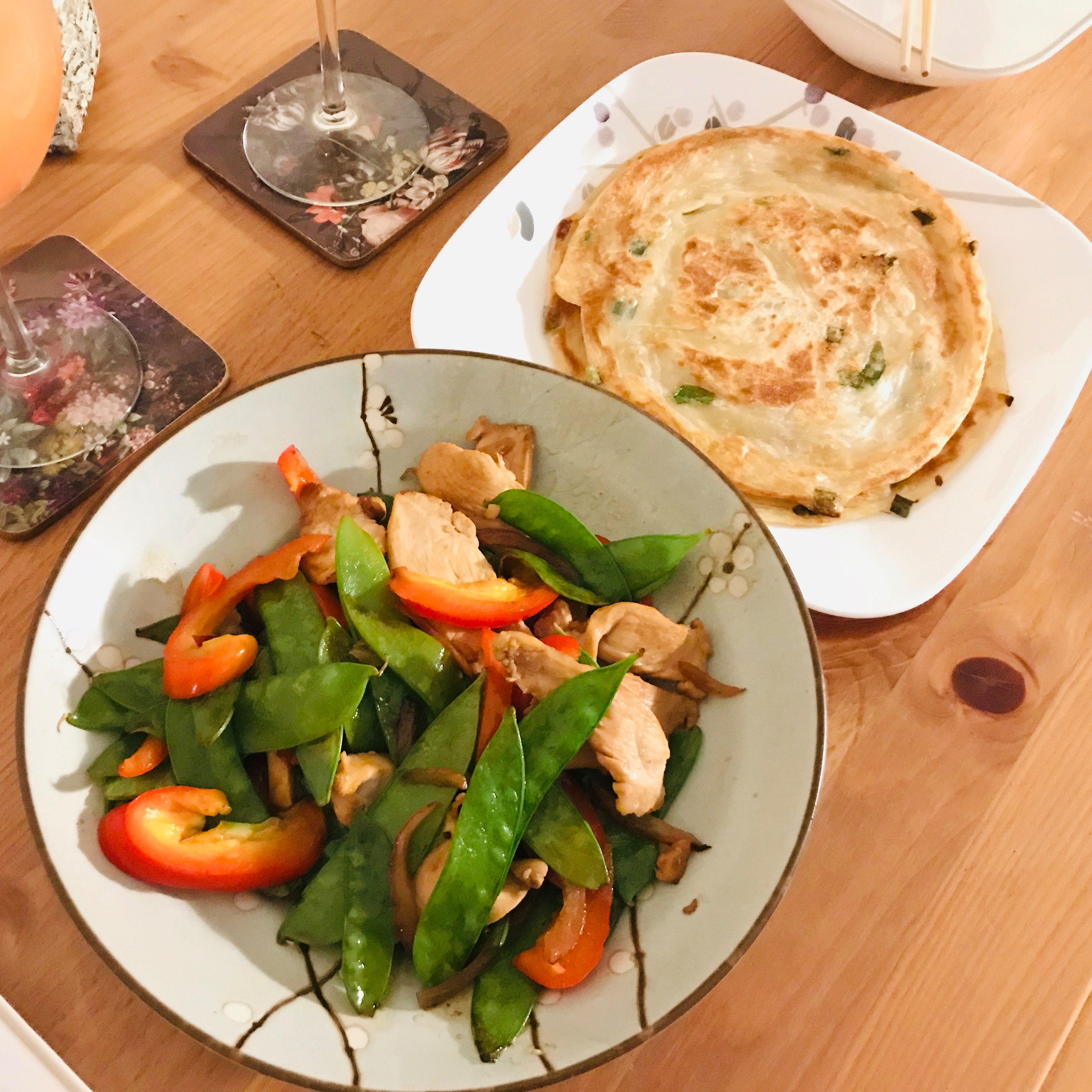 Snow pea stir fry