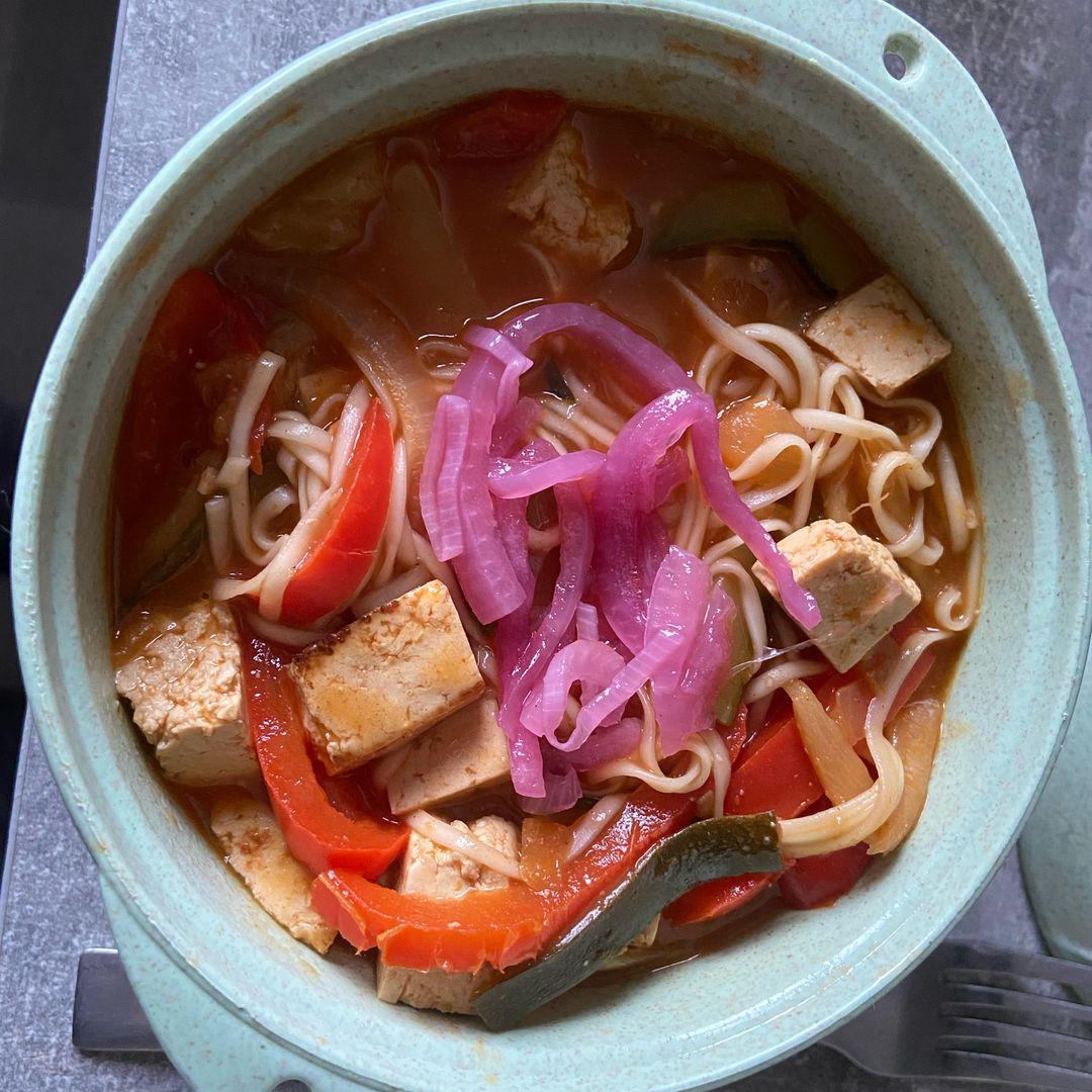 Korean tofu noodle soup