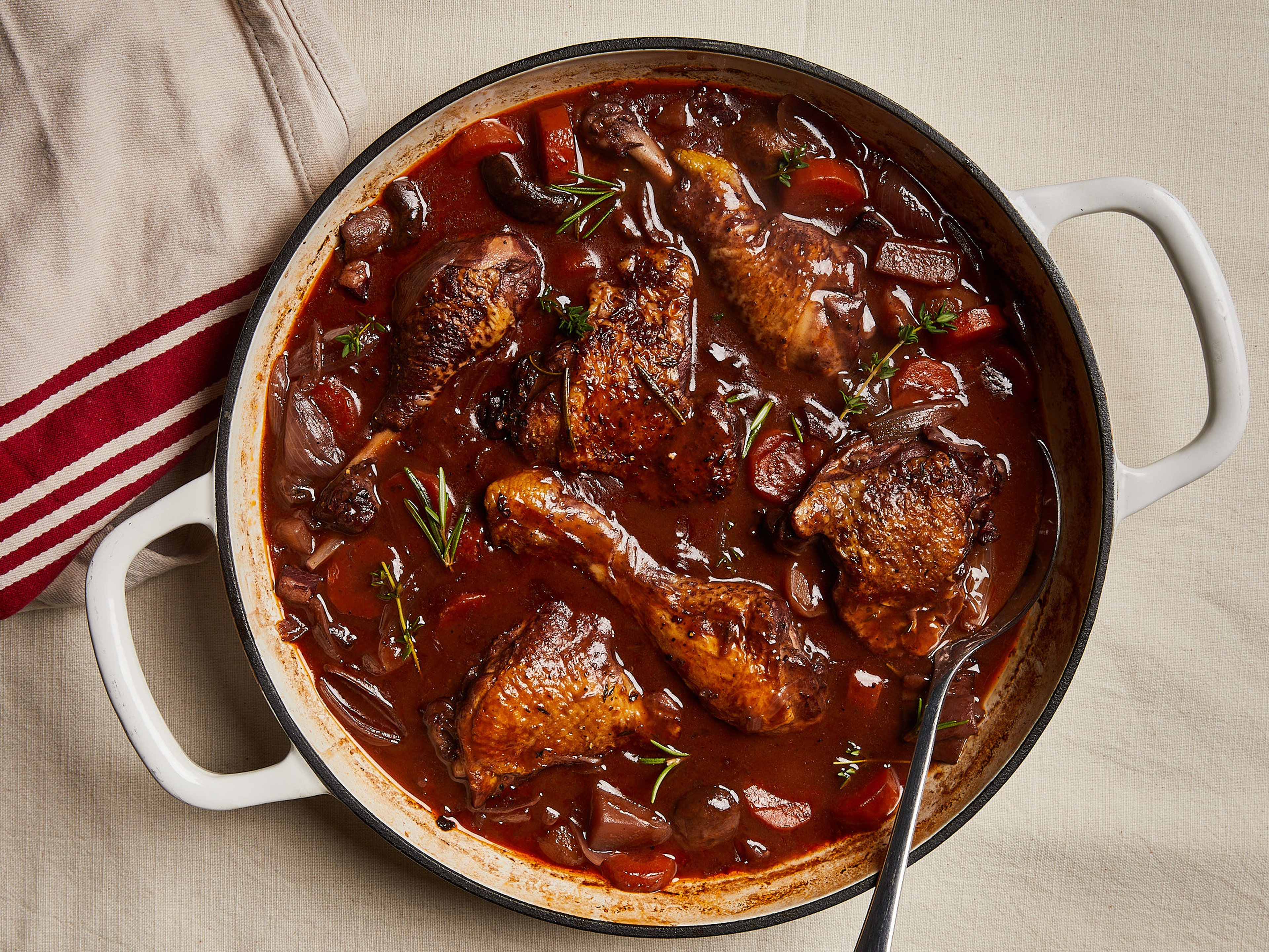 Classic French coq au vin