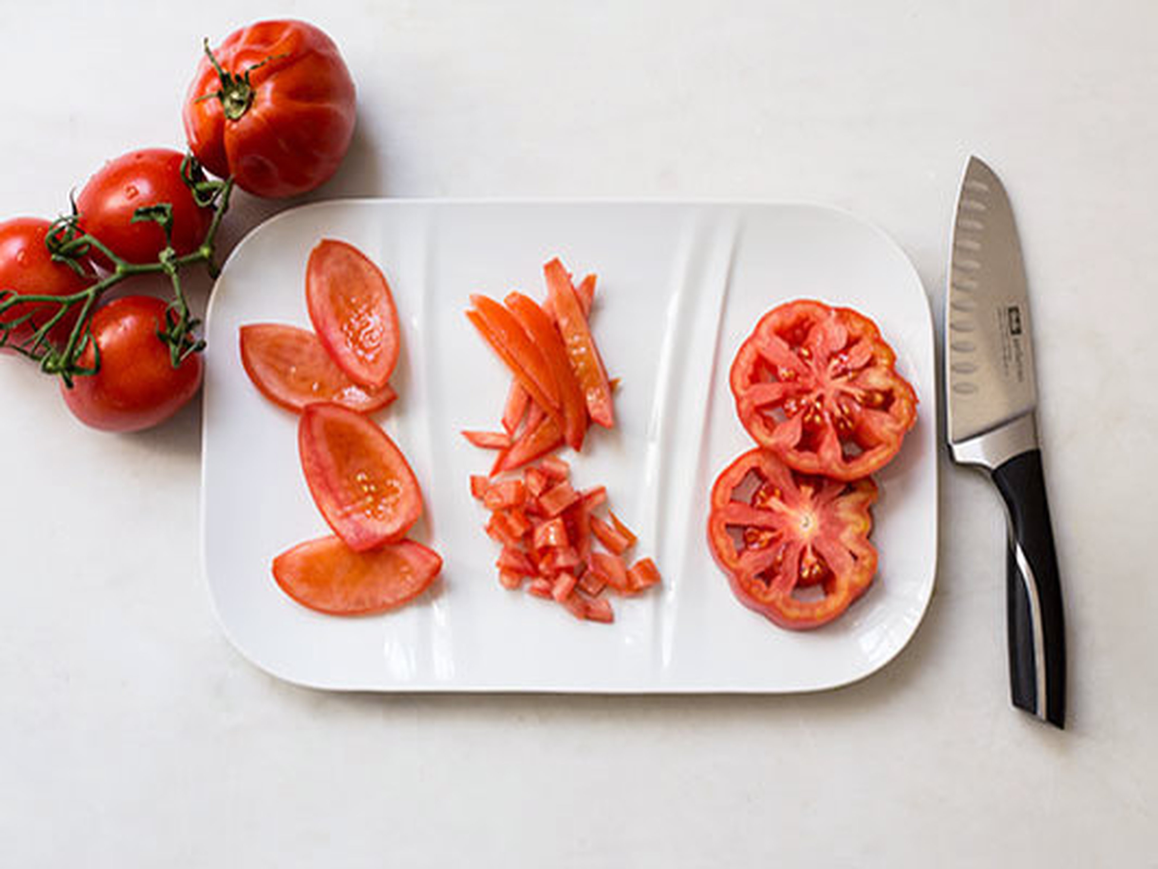 Tomaten richtig schneiden
