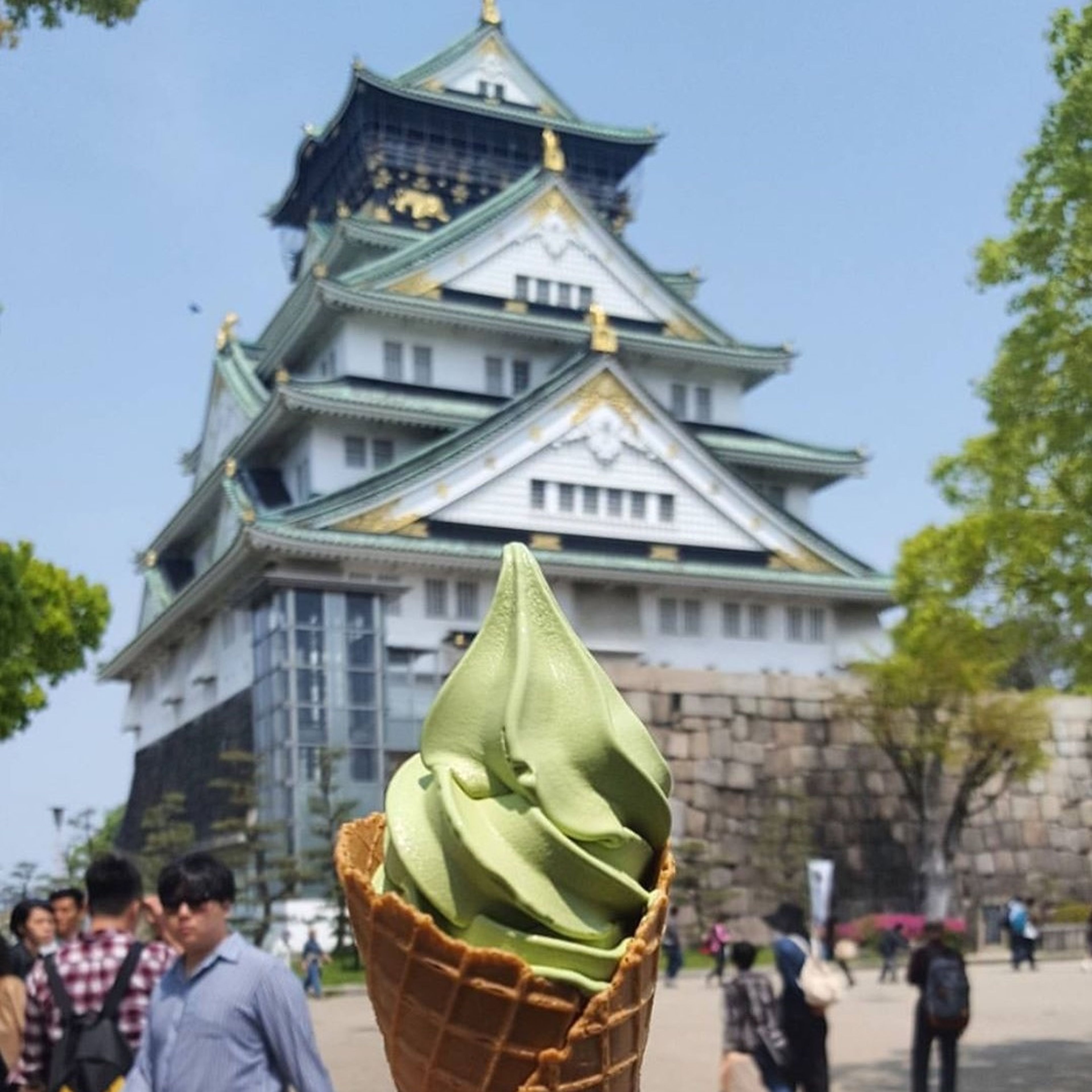 Matcha ice cream in Japan