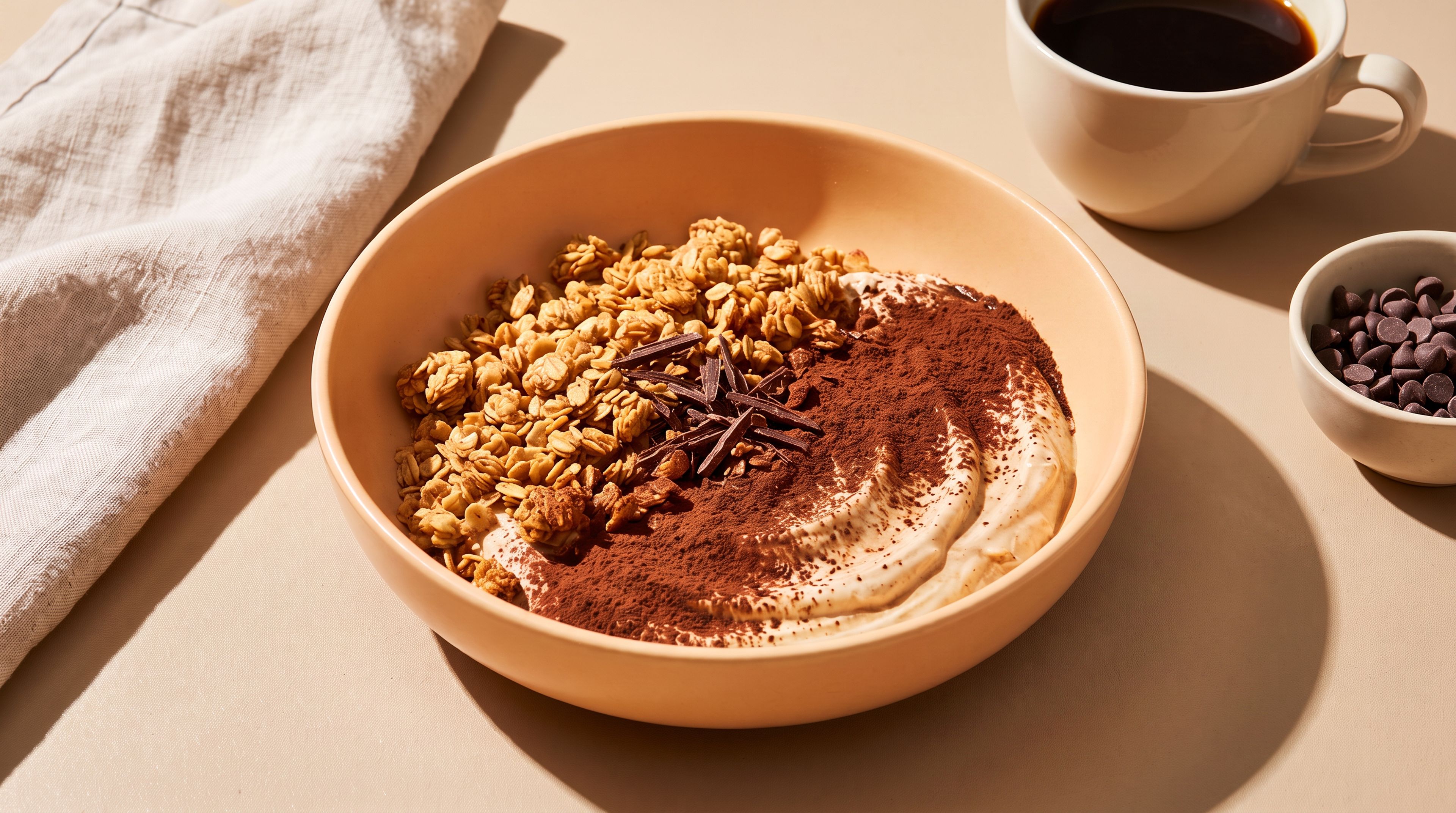 Tiramisu-Joghurt-Bowl: Ein cremiges Frühstück mit Kaffee-Note
