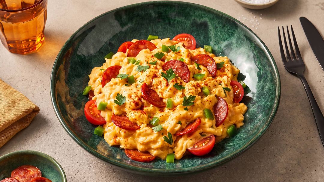 Deftiges Frühstück: Chorizo-Rührei