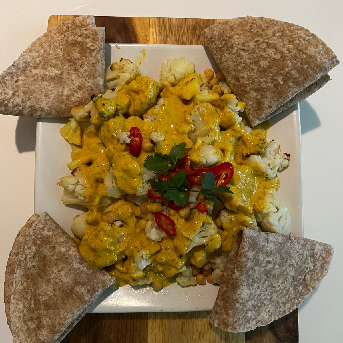 Roasted Cauliflower with Pineapple &amp; Coronation Dressin | Recipe | Kitchen Stories