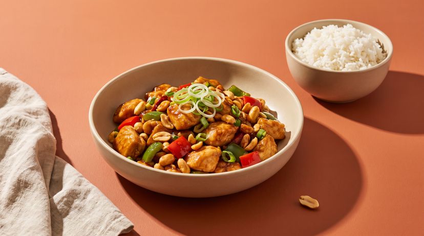 Schnelles, würziges Kung-Pao-Hähnchen aus der Heißluftfritteuse