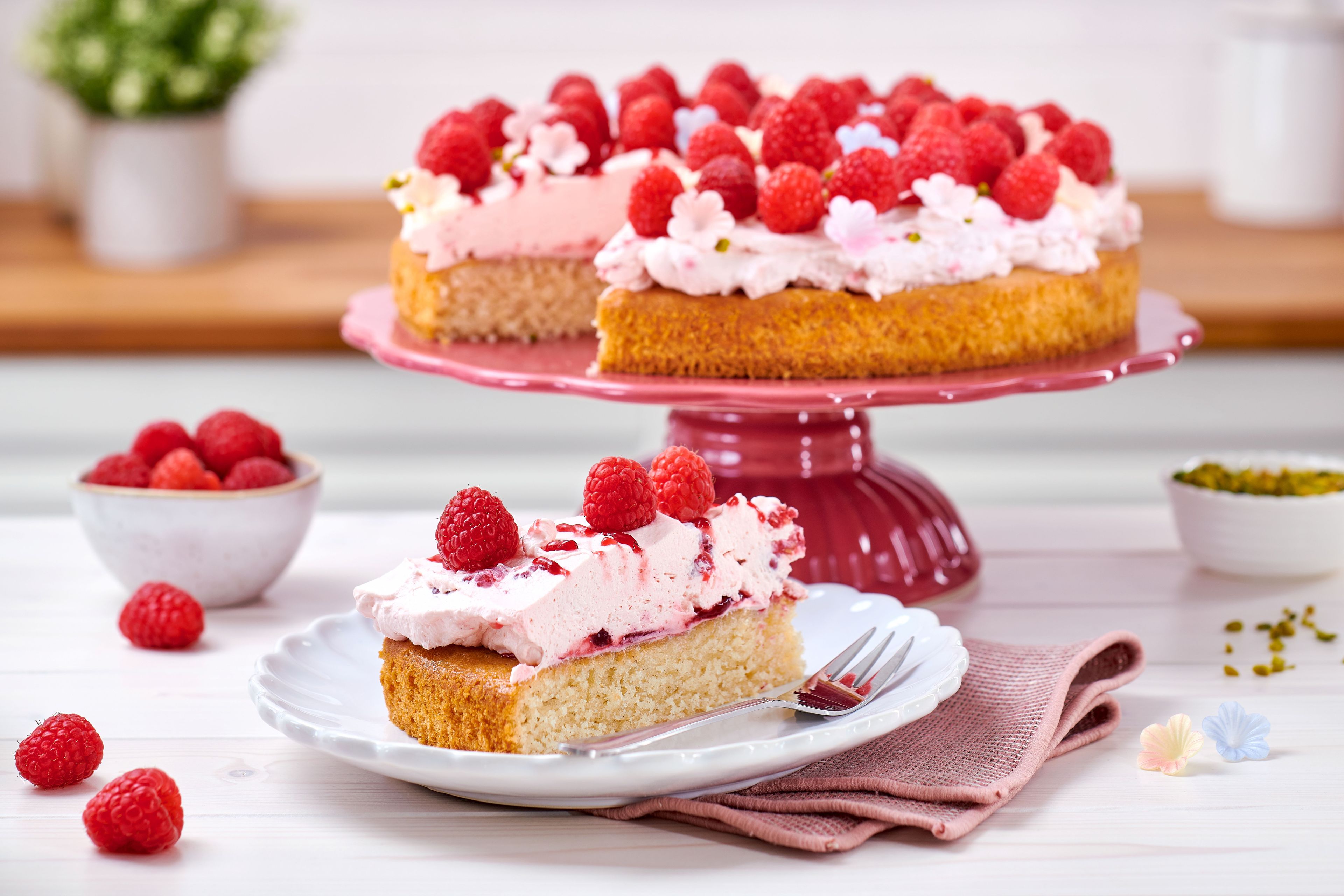 Vegane Himbeertorte