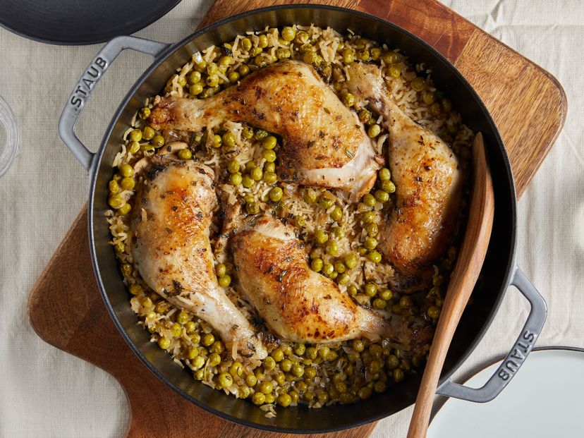 One-pan herby chicken and rice skillet