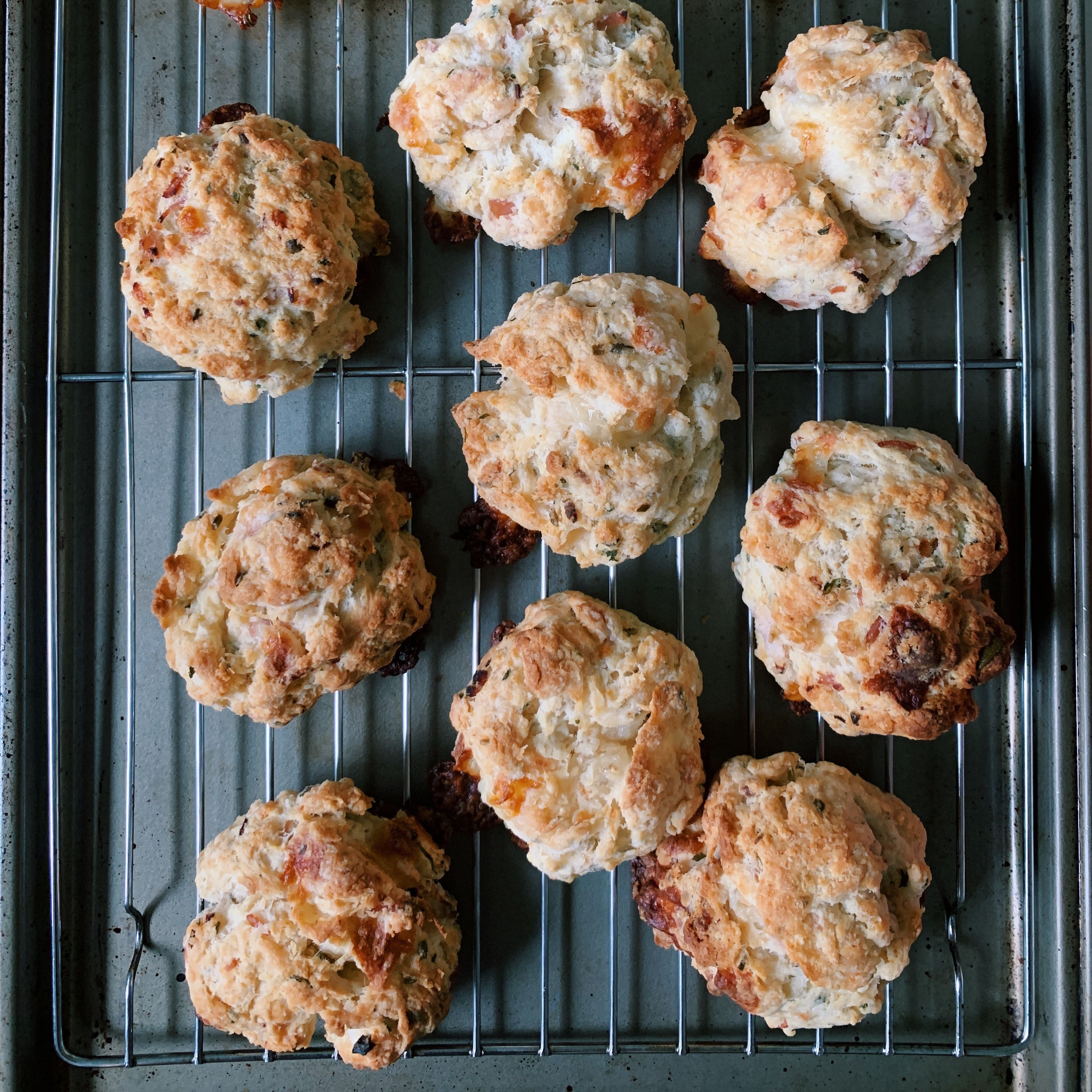 Savoury herby and cheesey scone (British style)