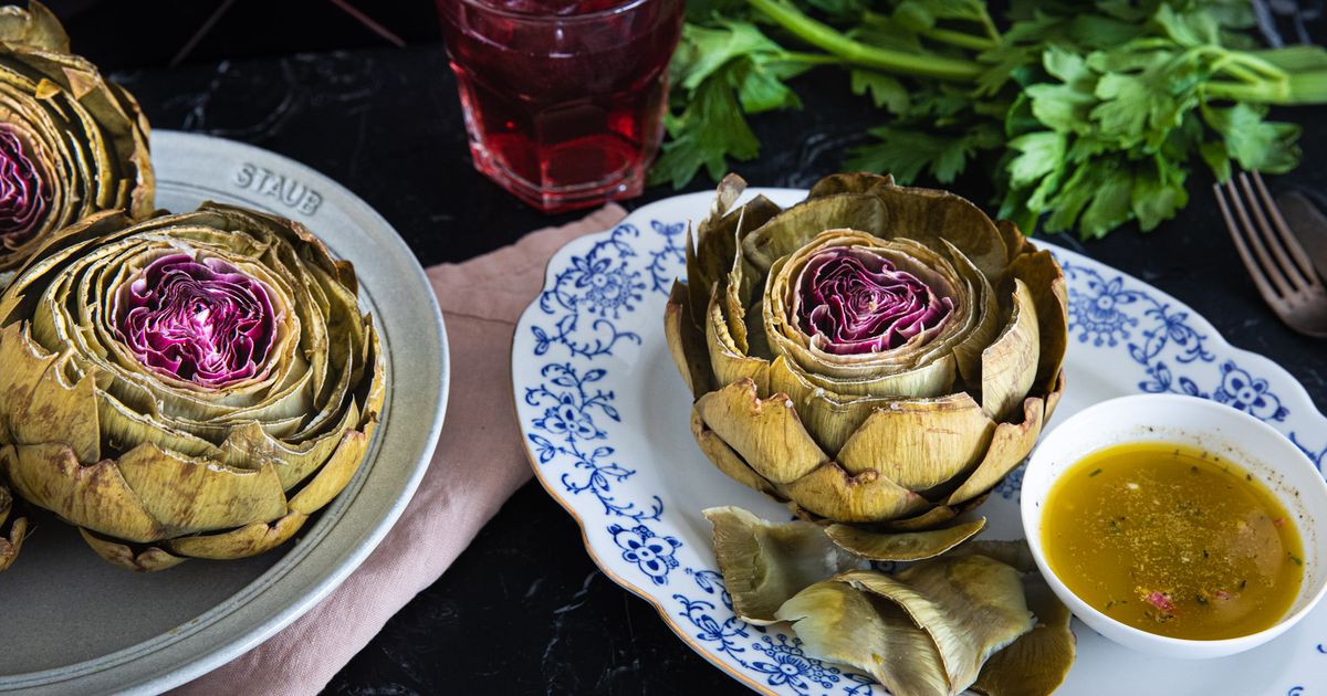 Artichokes with lemony vinaigrette Recipe Kitchen Stories