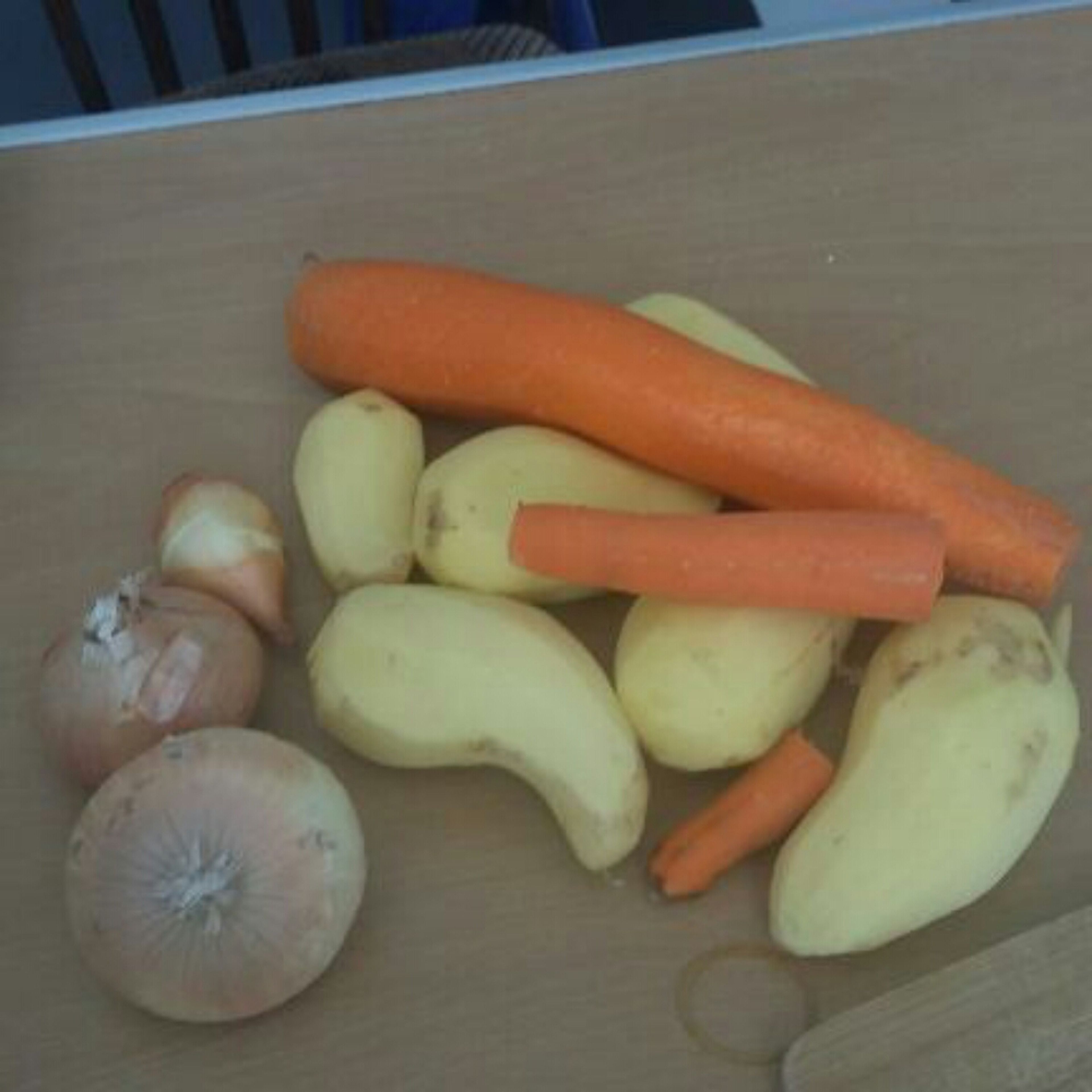 peal potato and carrot