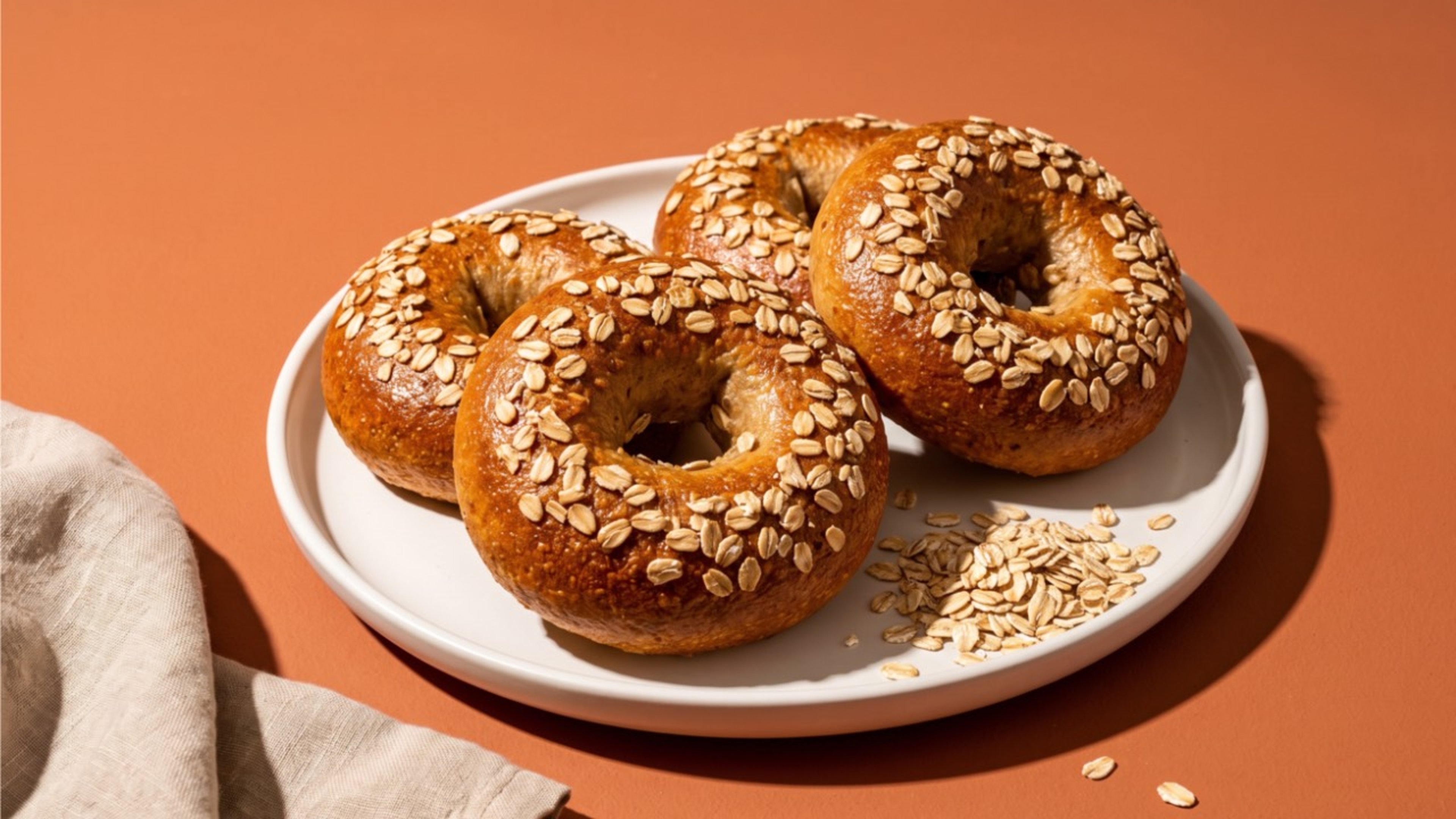 Selbst gemachte Haferflocken-Bagels: für einen guten Start in den Tag