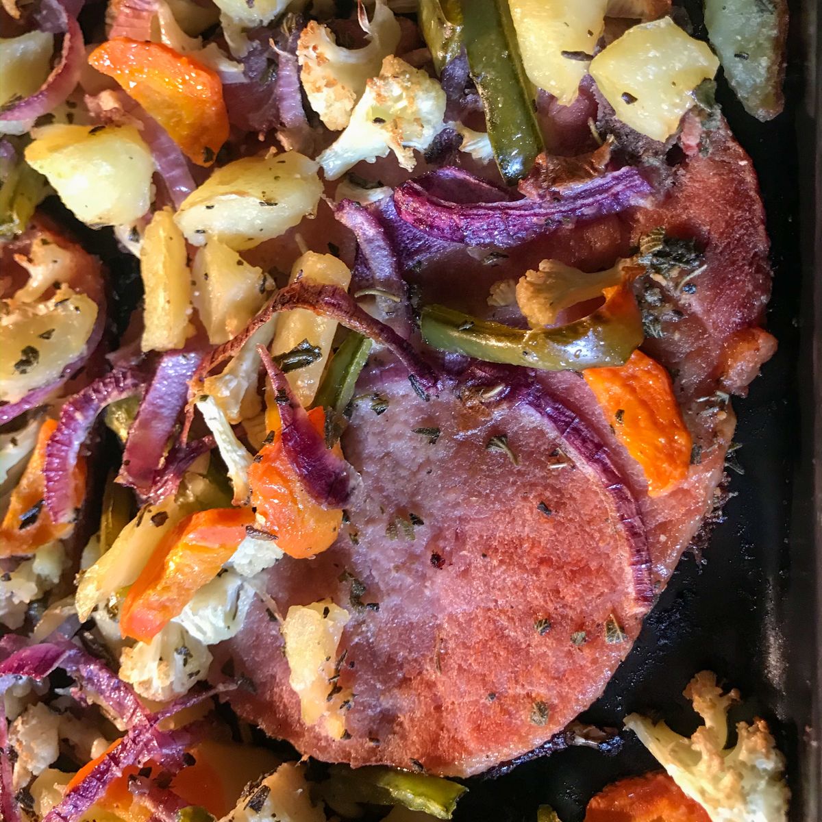 Vegetables and Pork Chop | Recipe | Kitchen Stories
