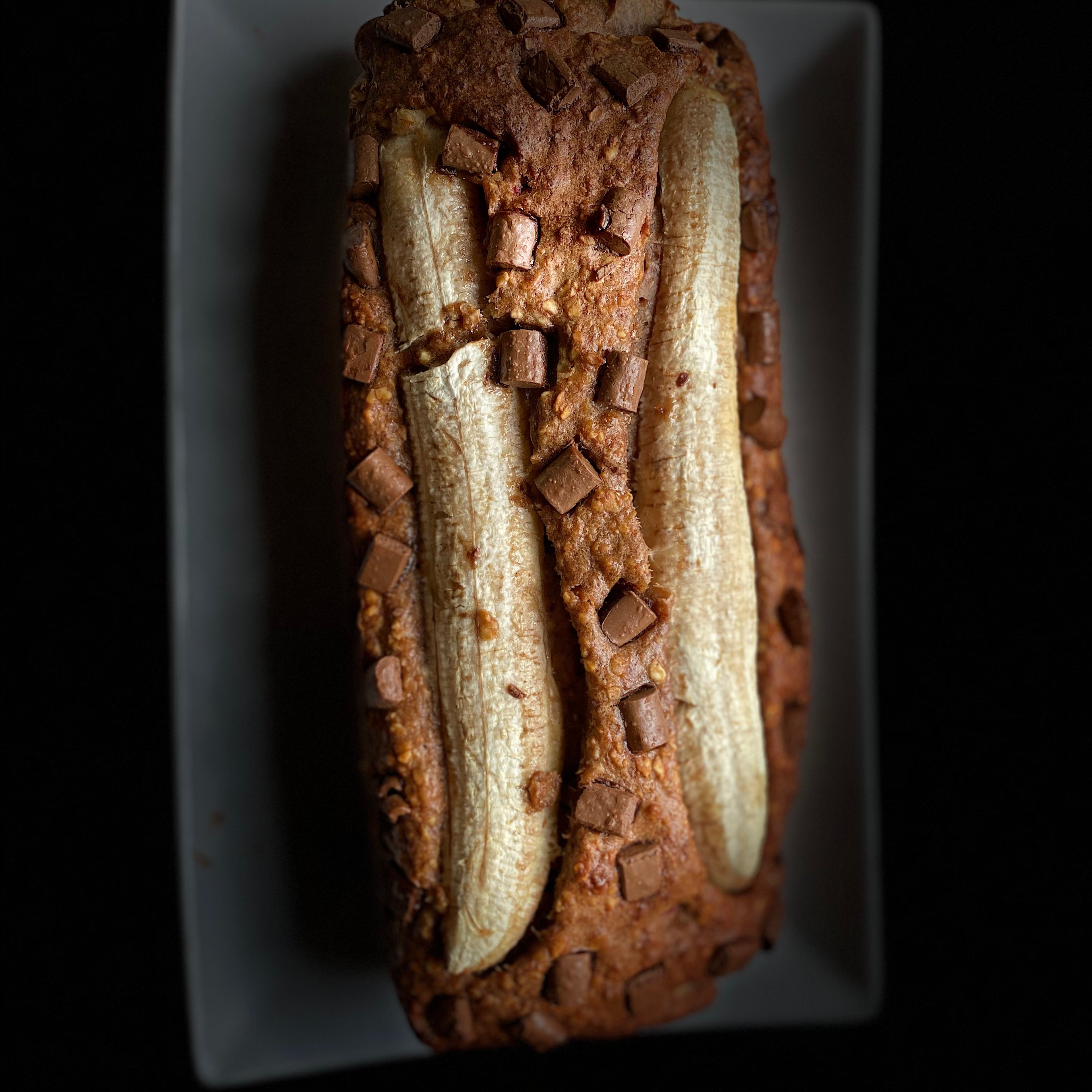 Bananenbrot mit Himbeeren