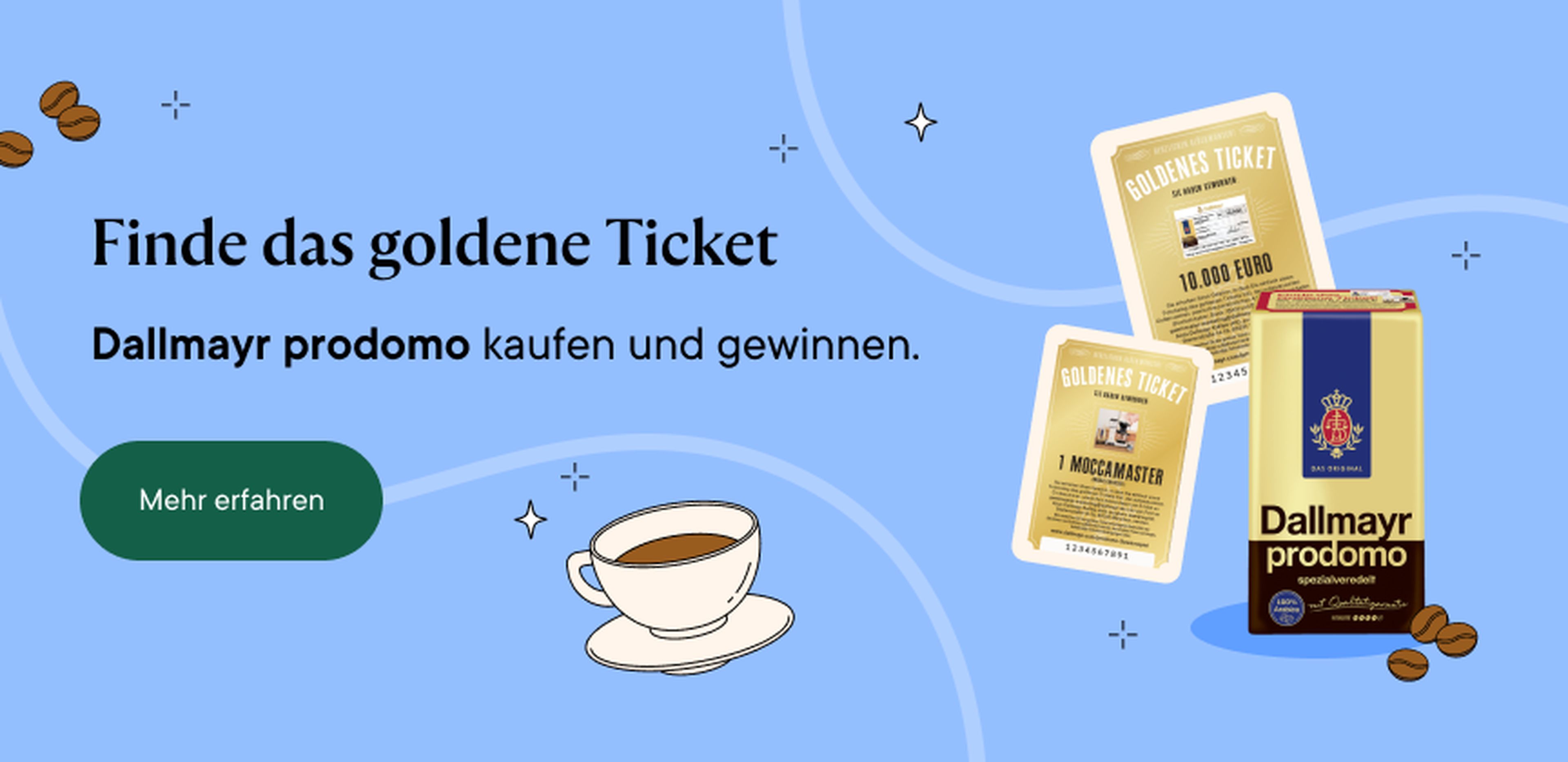 Mit etwas Glück zu noch mehr Kaffee-Genuss: