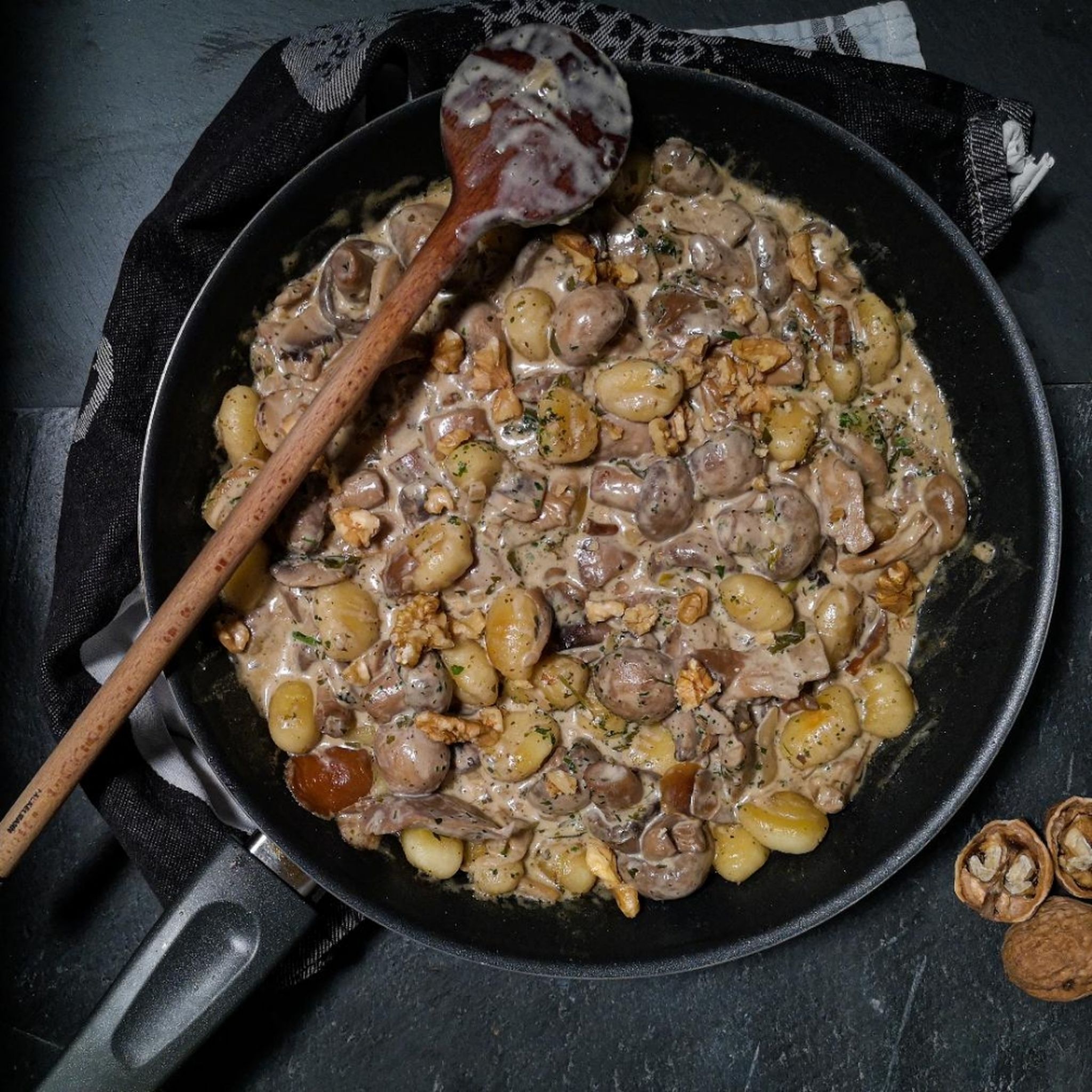 Gnocchi Champignons Pfanne (vegan)