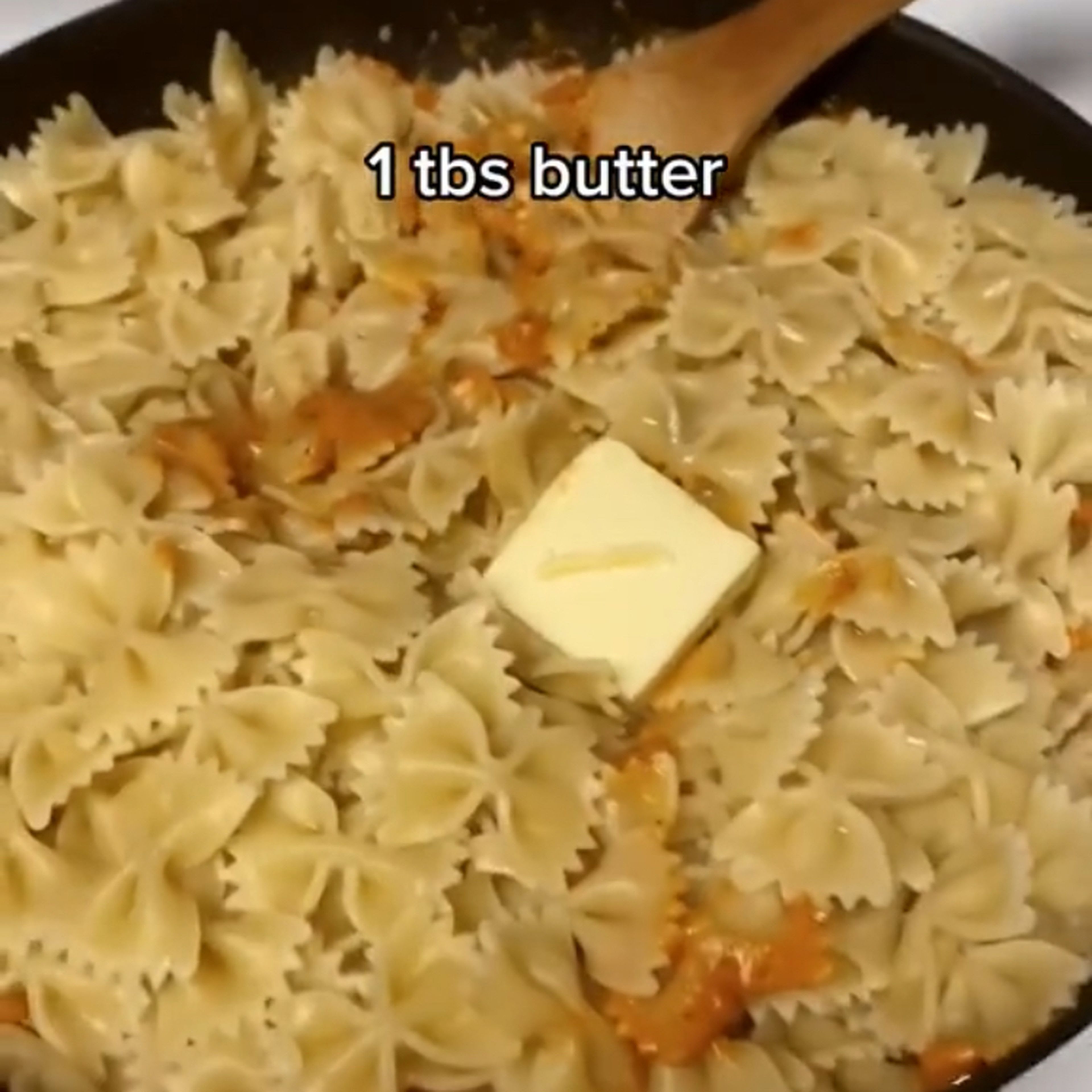 Put the butter on top.