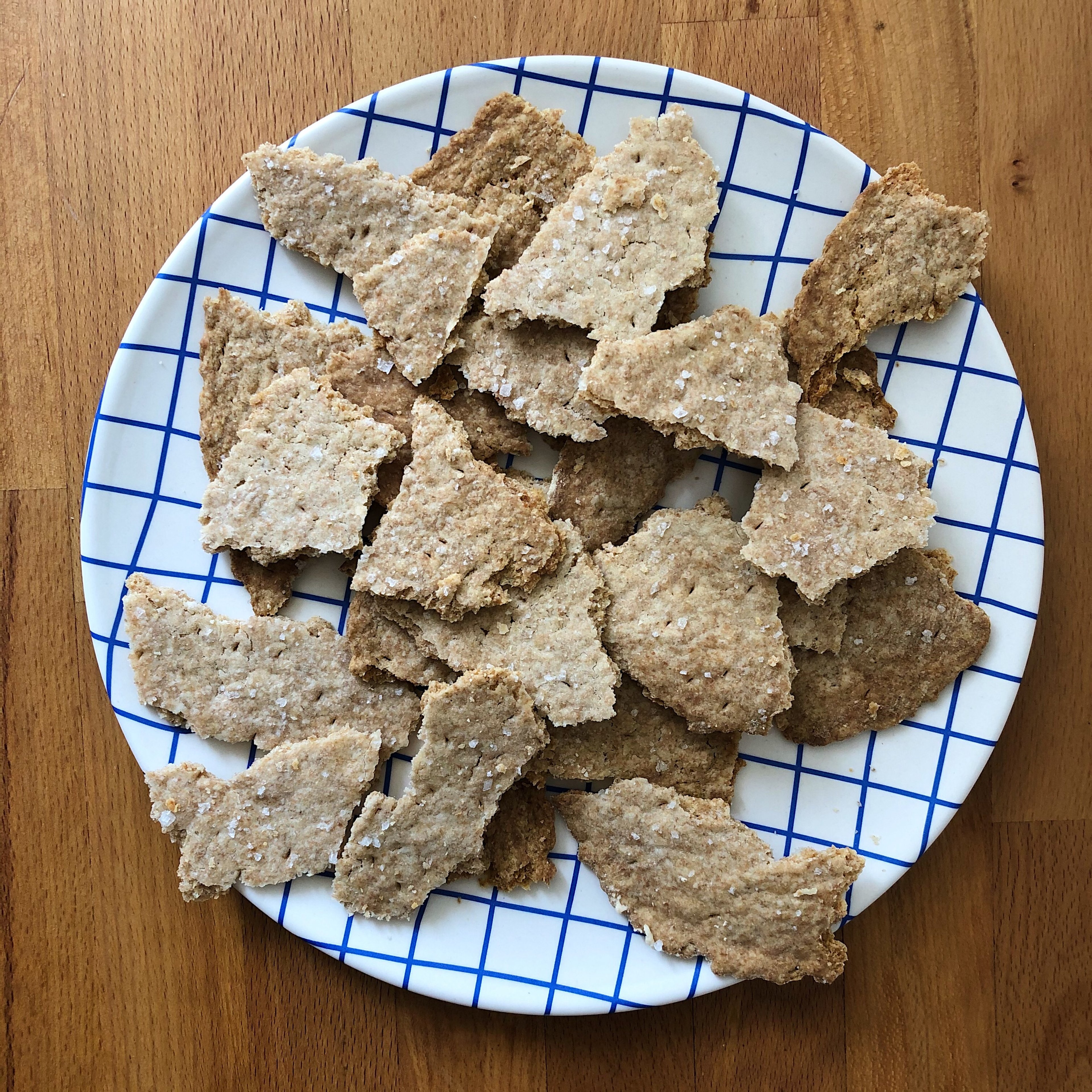 Crispy, flaky sourdough discard crackers