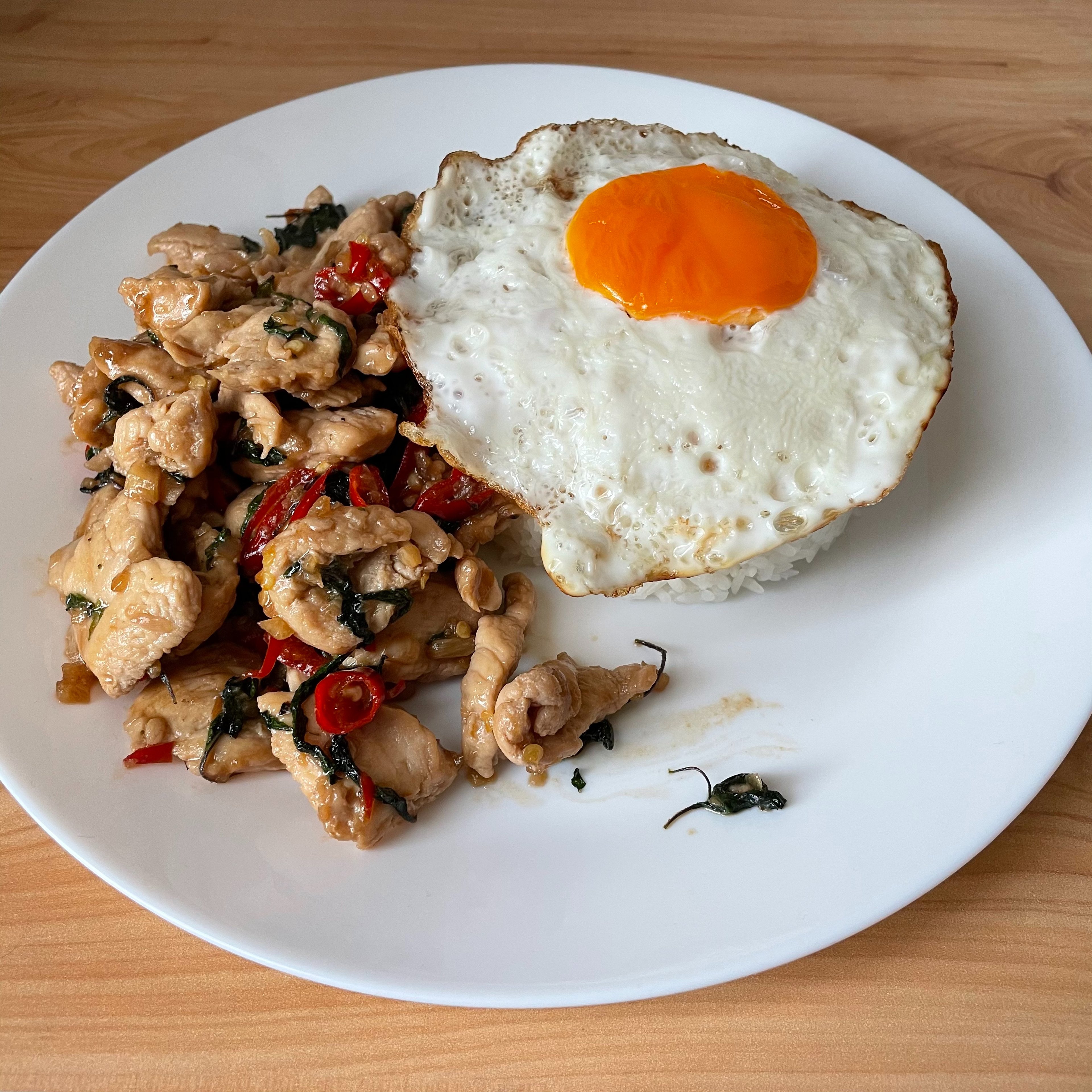 Pad Kra Pao (Thai basil chicken)