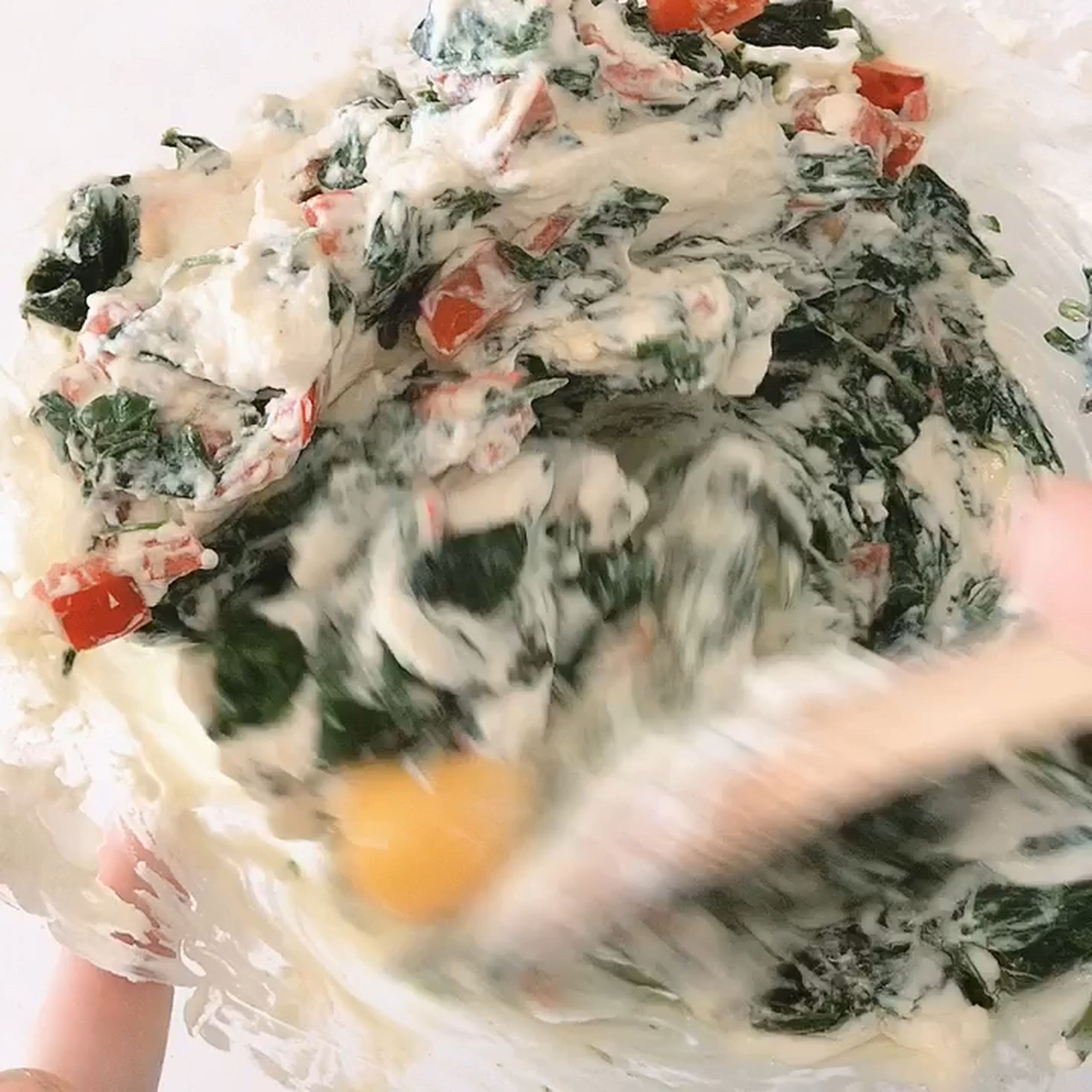 Add eggs and mix
