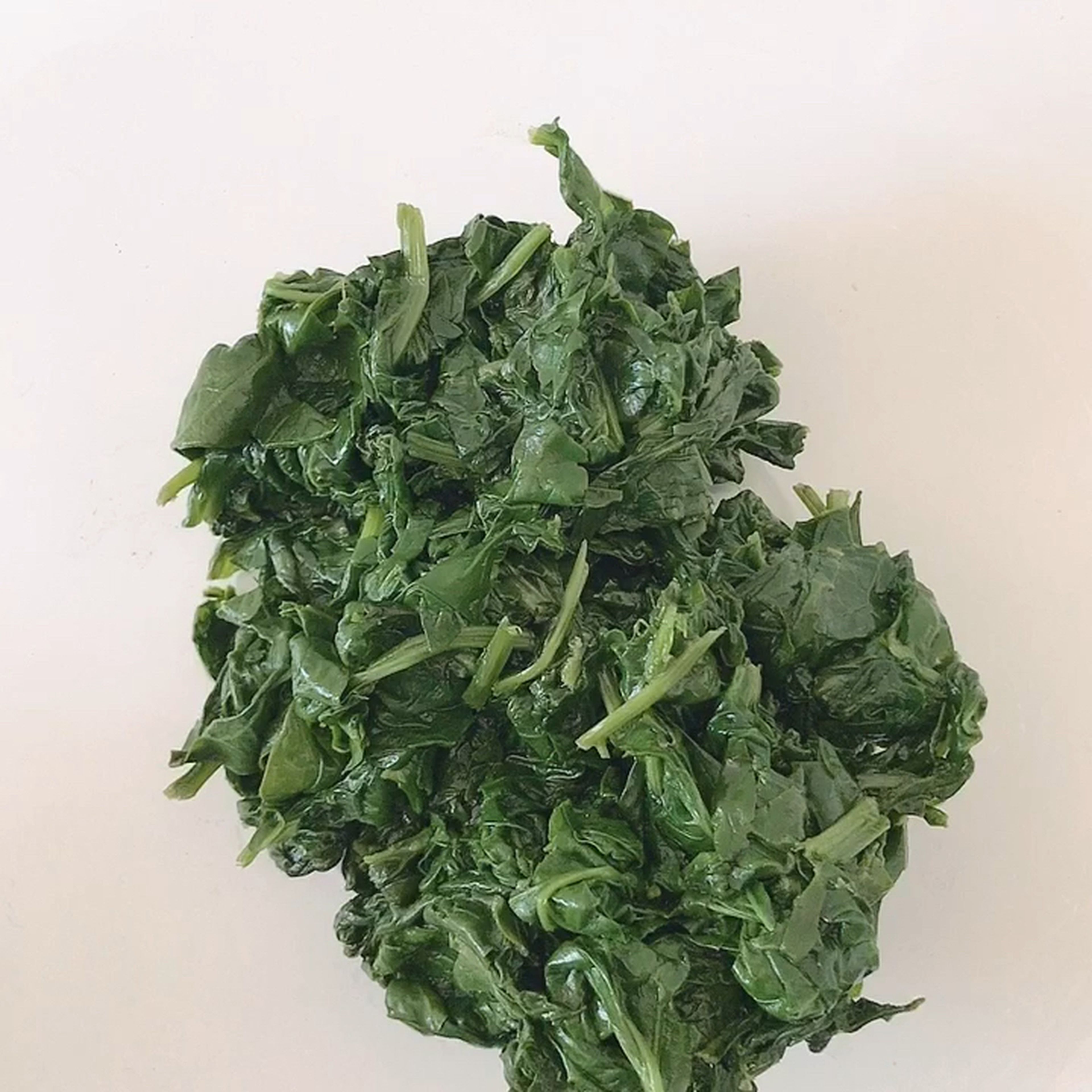 add the peppers to the previously chopped spinach