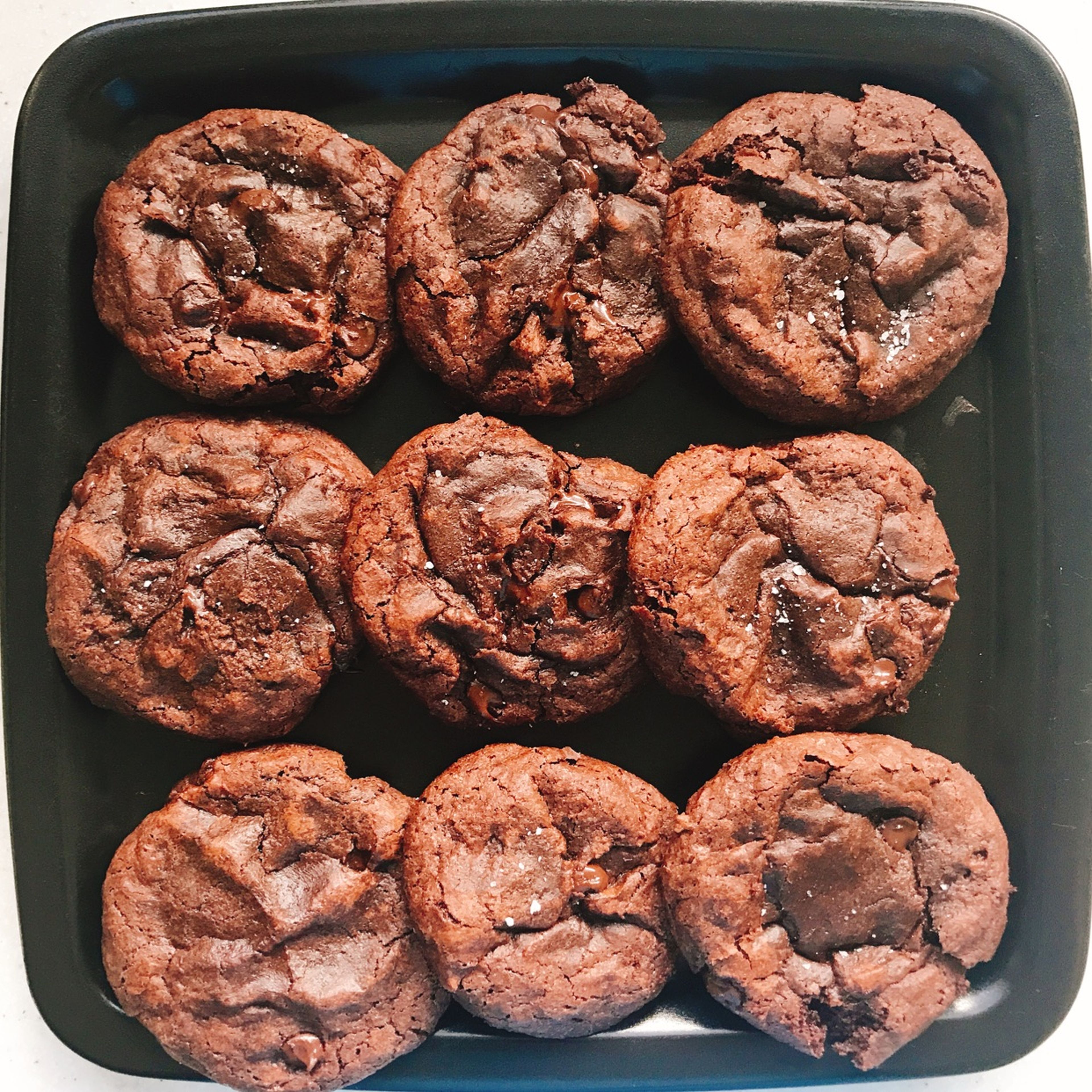 Double chocolate salted caramel cookies