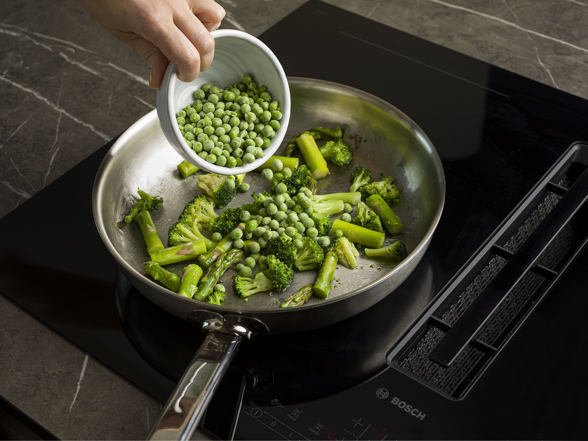 Creamy parmesan polenta with asparagus and broccoli Recipe Kitchen
