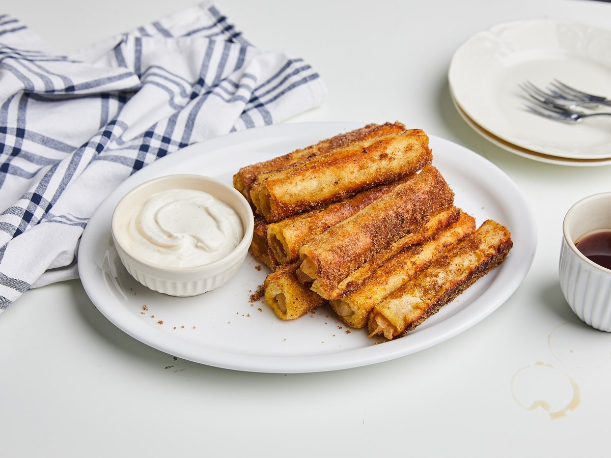 Apple and cinnamon French toast rollups Recipe Kitchen Stories