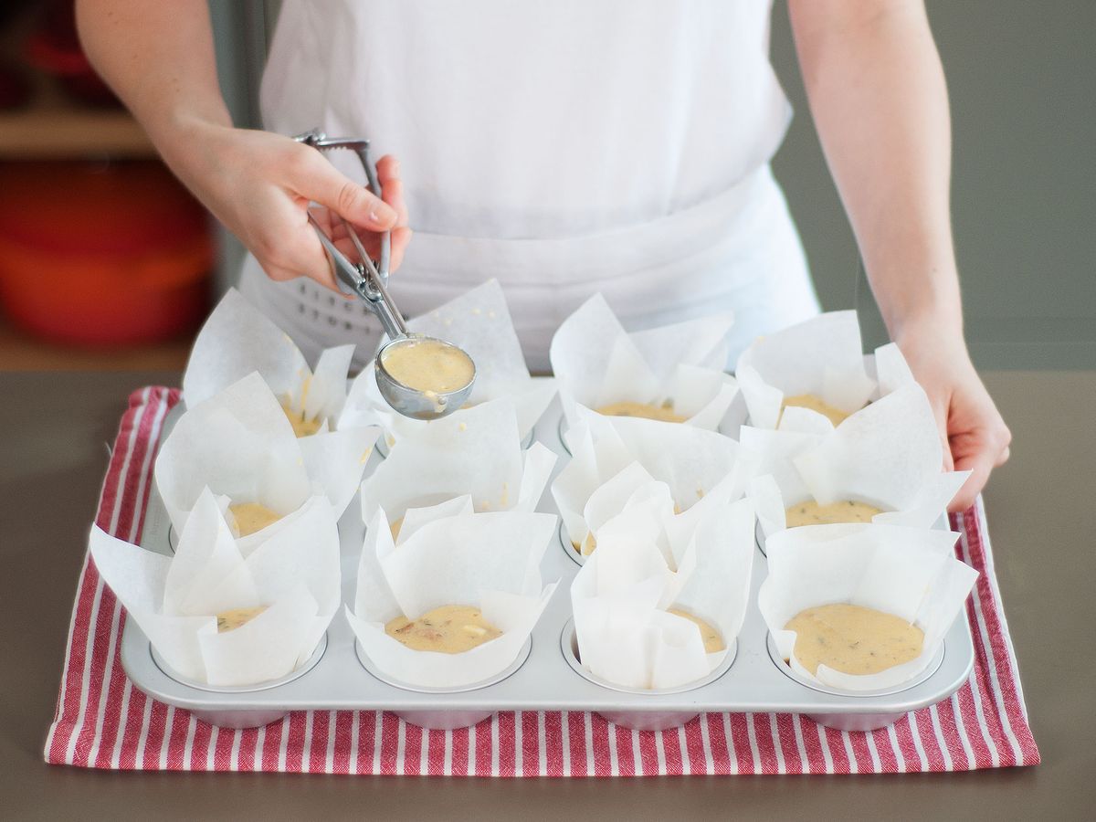 Maismuffins mit Speck und Feta | Rezept | Kitchen Stories