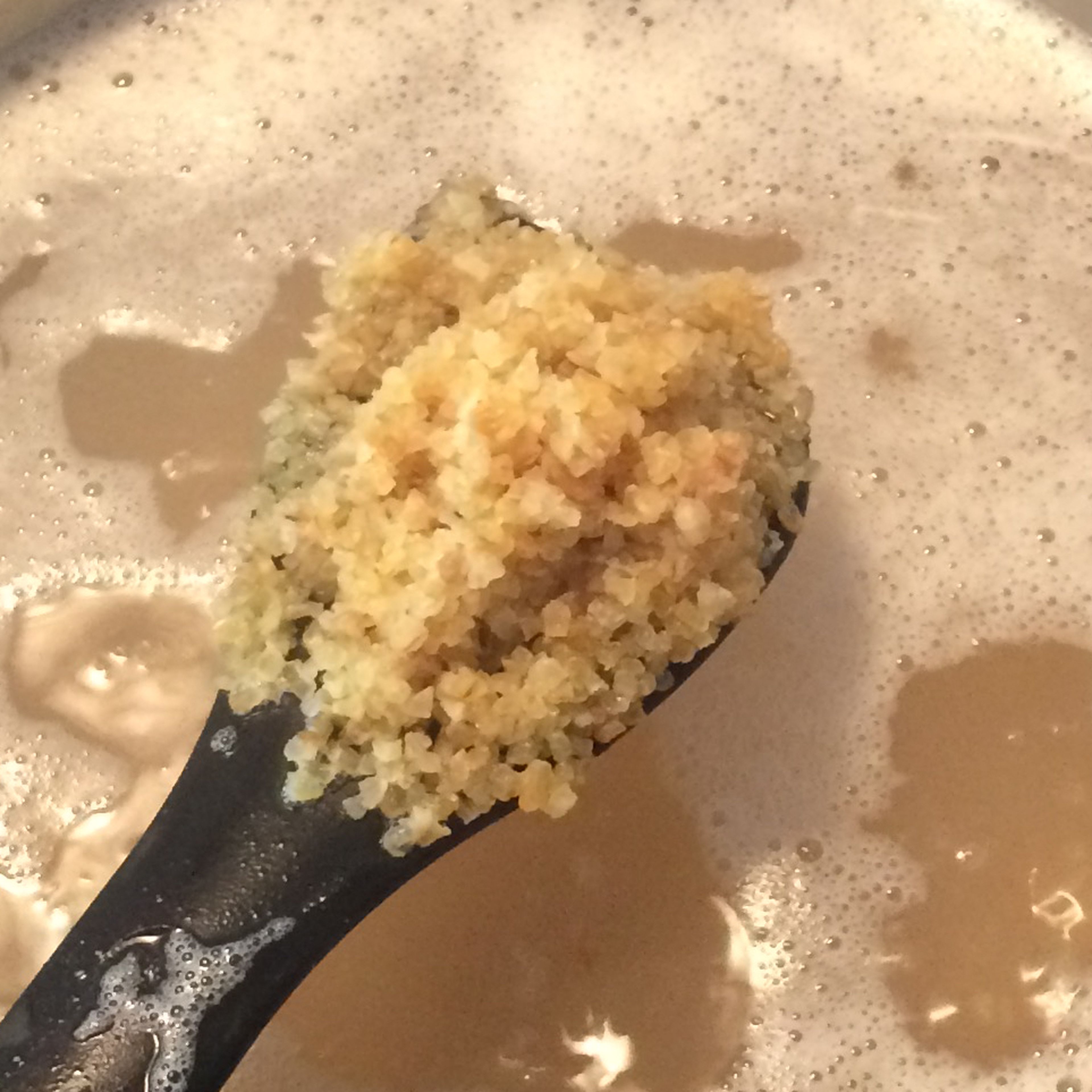 Boil bulgur in water with some salt for 15 minutes
