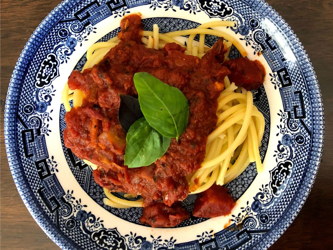 Spaghetti in marinara sauce