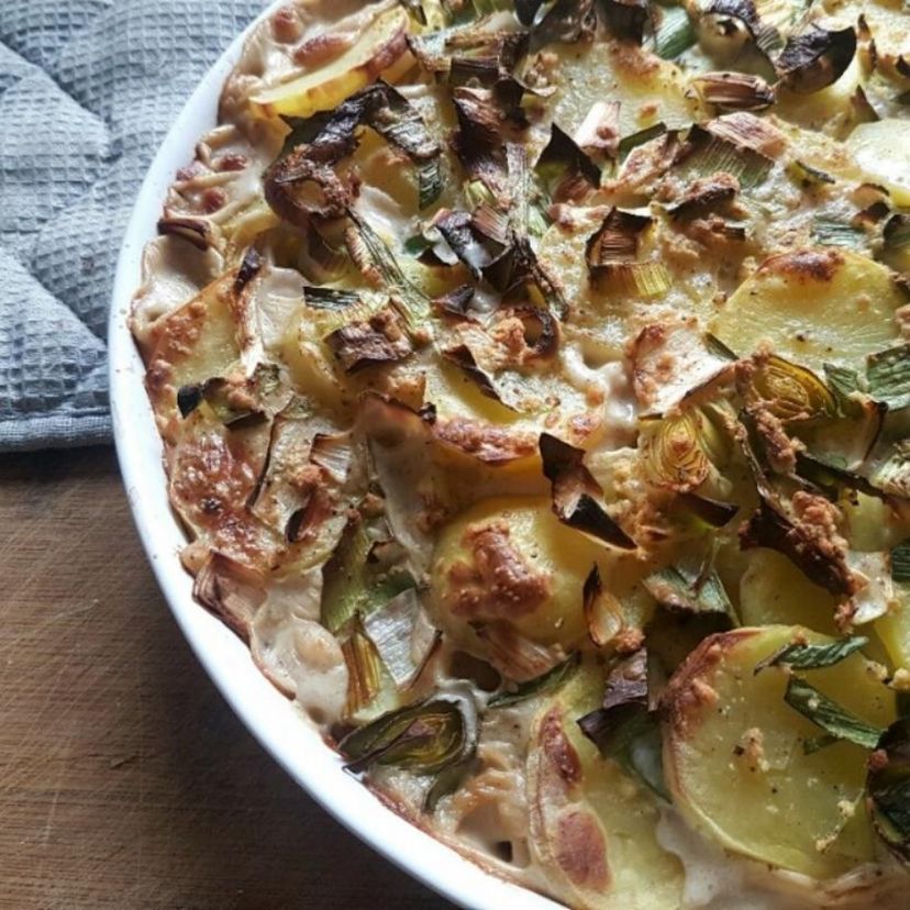 Kartoffel-Lauch-Gratin