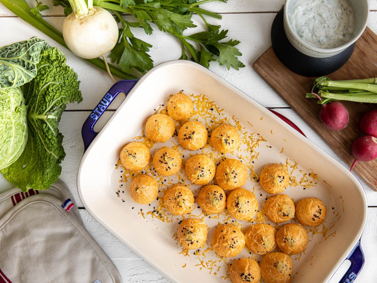 Gougères (French cheese puffs) | Recipe | Kitchen Stories
