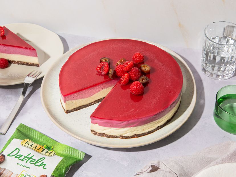Veganer Himbeer Cheesecake