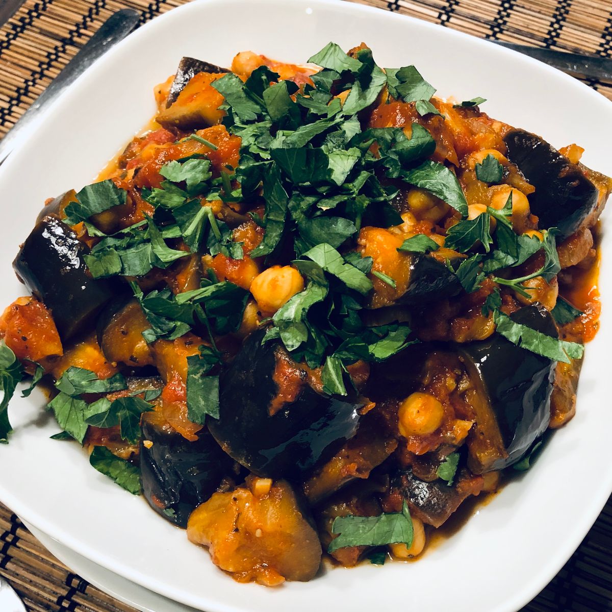 Armenian Eggplant Chickpea Stew | Recipe | Kitchen Stories
